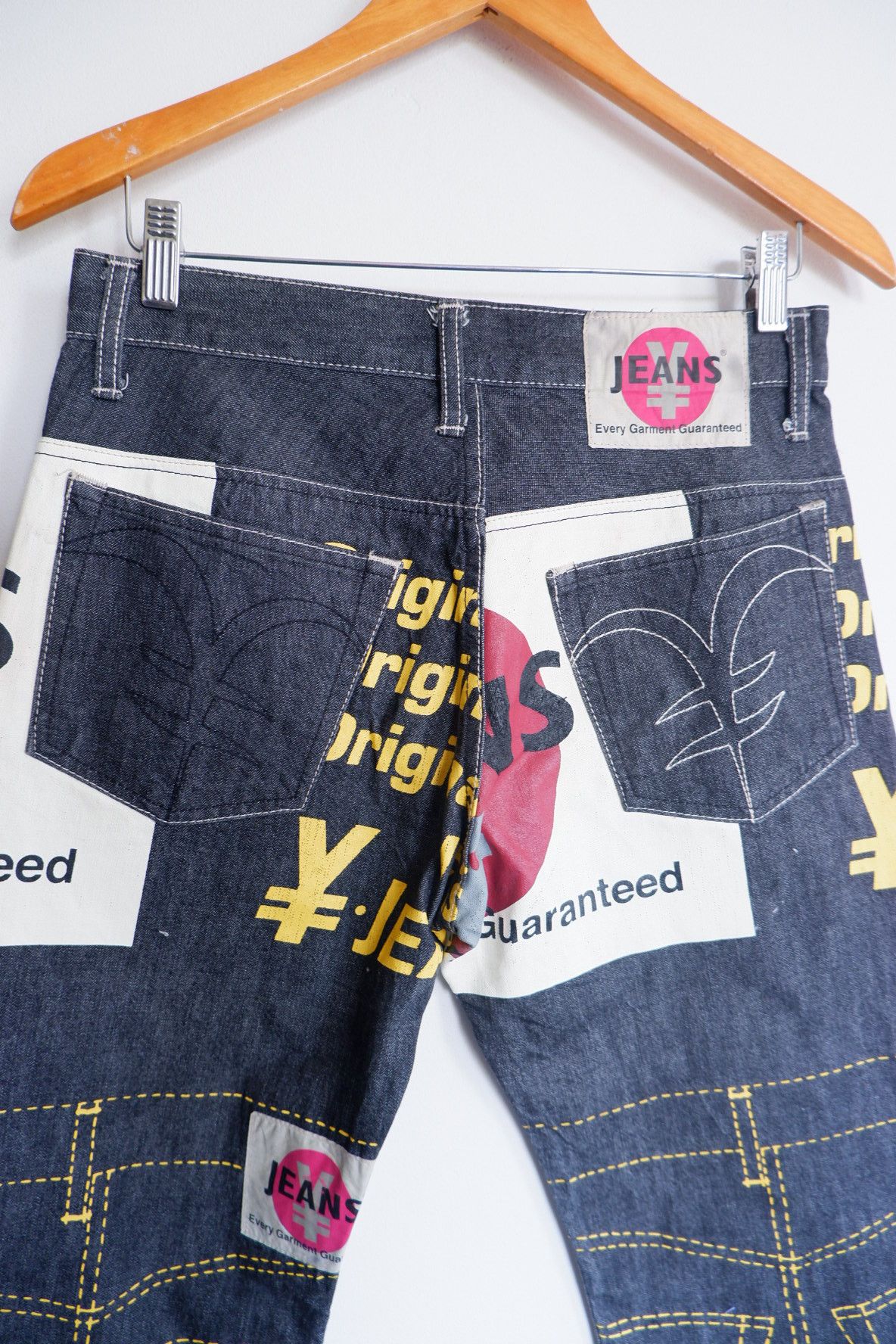 Japanese Brand Vintage Yen Jeans Japan Poem Painted Denim Size US 30 / EU 46 - 4 Thumbnail
