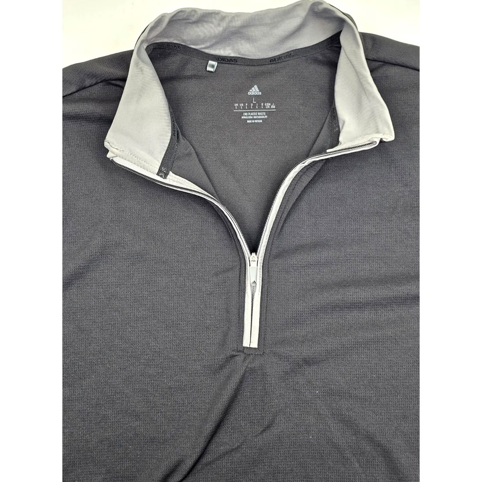 Adidas Adidas Lightweight 1/2 Zip Performance Shirt Men L Black Long Sleeve Mock Neck Size US L / EU 52-54 / 3 - 6 Thumbnail