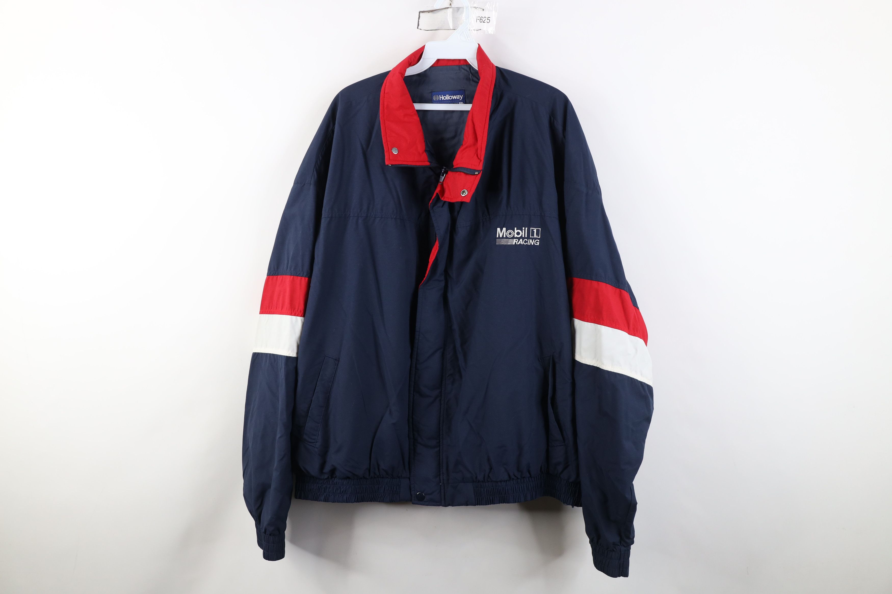 Vintage Vintage 90s Mobil 1 Racing Windbreaker Bomber Jacket USA Size US XXL / EU 58 / 5 - 1 Thumbnail