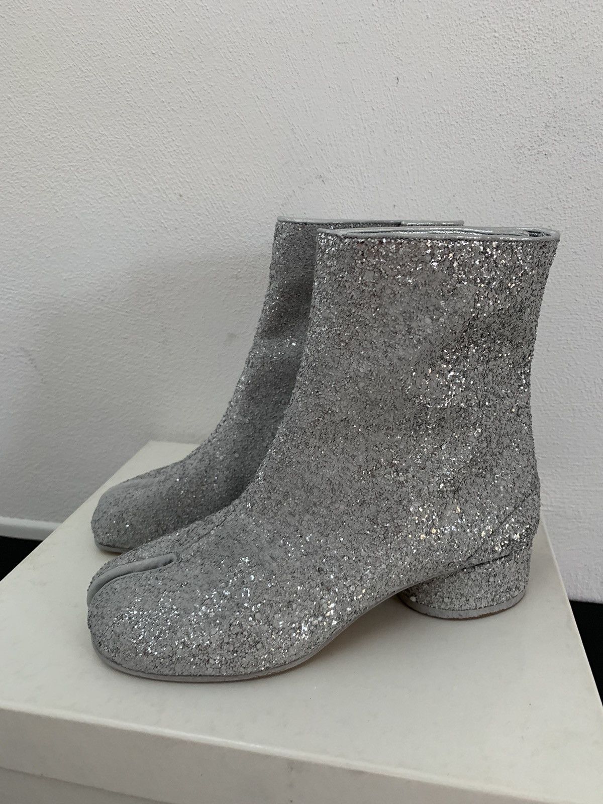 Maison Margiela Maison Margiela Silver Tabi Boots Size US 6.5 / IT 36.5 - 1 Thumbnail