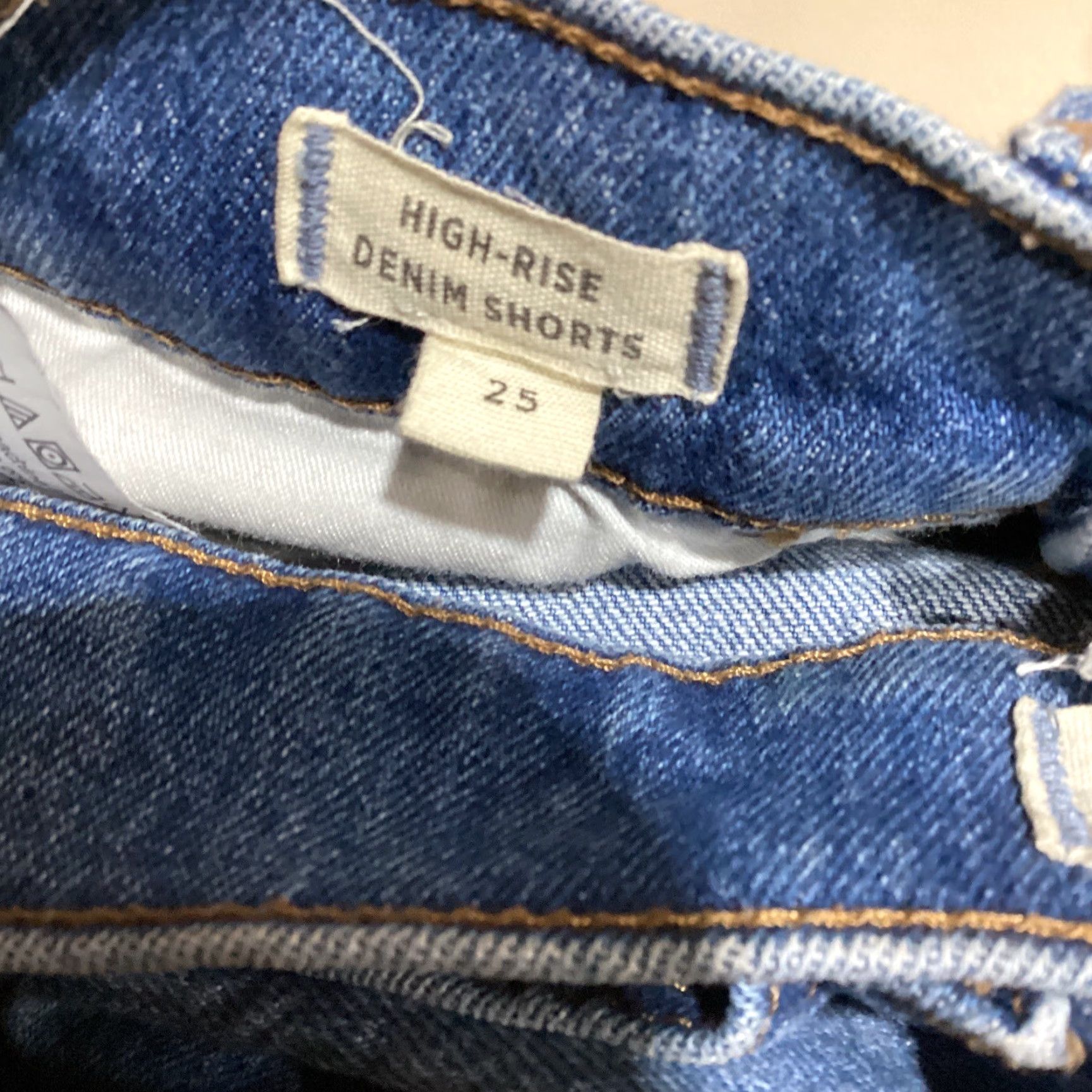 Madewell Madewell Denim Shorts Womens 25 High Rise Relaxed 100% Cotton Distressed Button Short Casual Summer Unisex? Size 42" / US 20 - 3 Thumbnail
