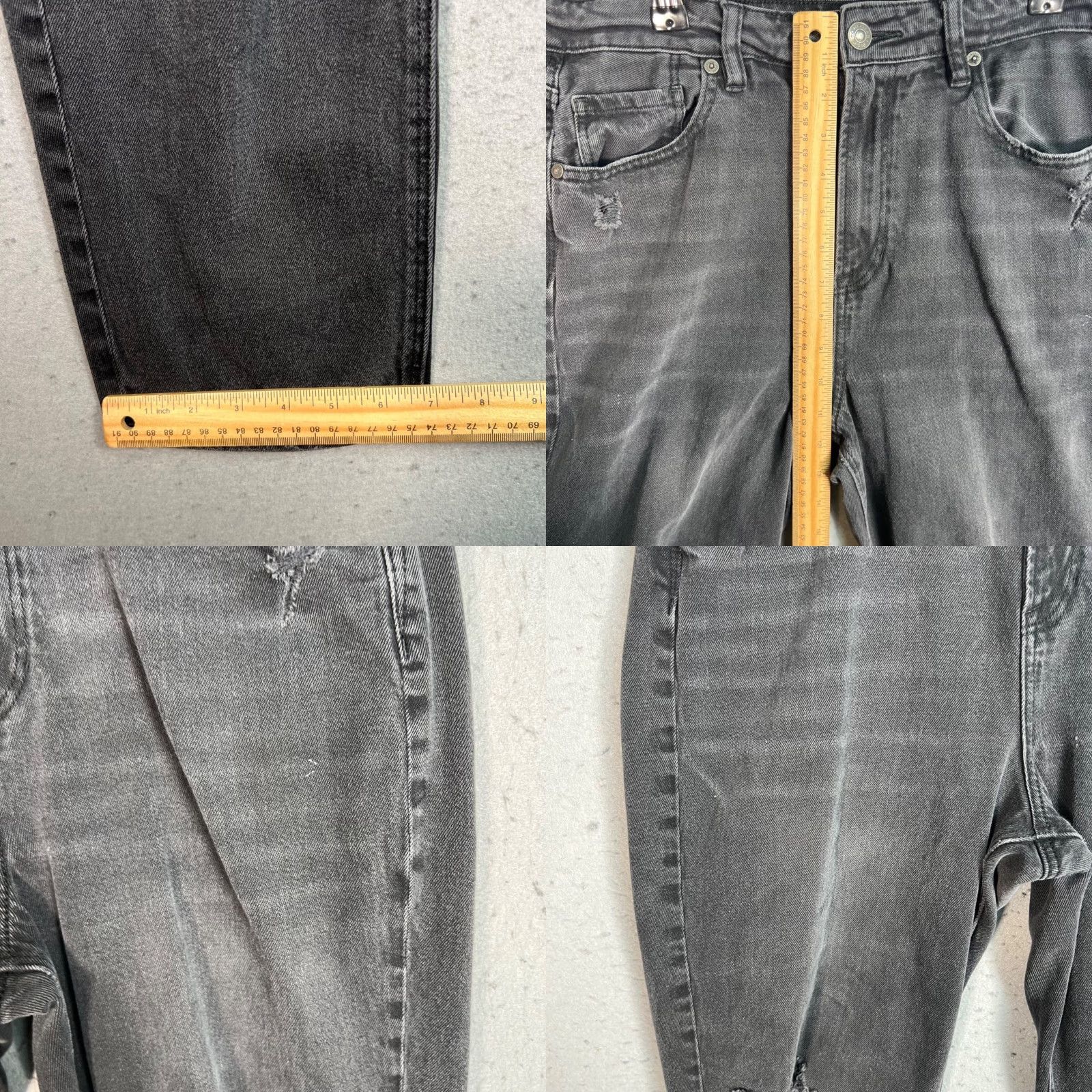 American Eagle Outfitters American Eagle Outfitters Jeans Distressed Black 10 Short Comfort Stretch Waist 5-Pocket Denim High Rise Womens Jeans Size 32" / US 10 / IT 46 - 8 Thumbnail