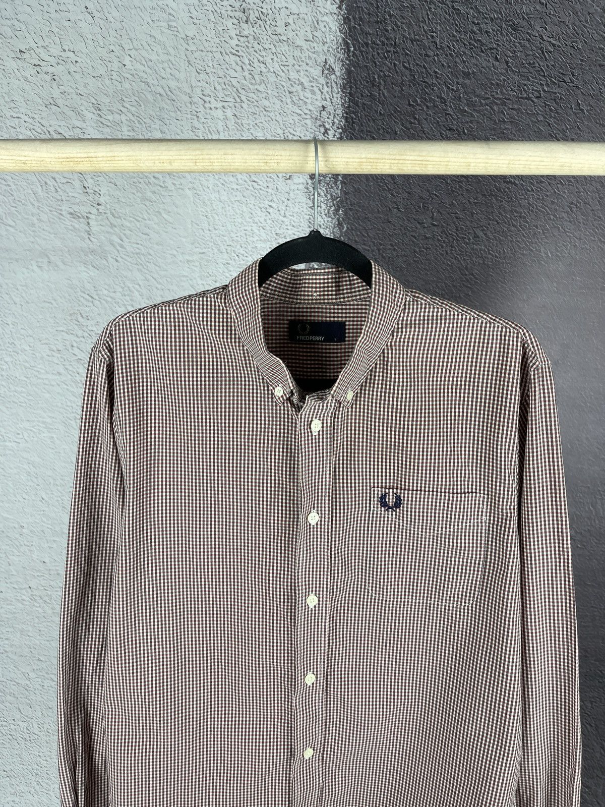 Fred Perry Fred Perry red checkered long sleeve cotton shirt Size US L / EU 52-54 / 3 - 3 Thumbnail