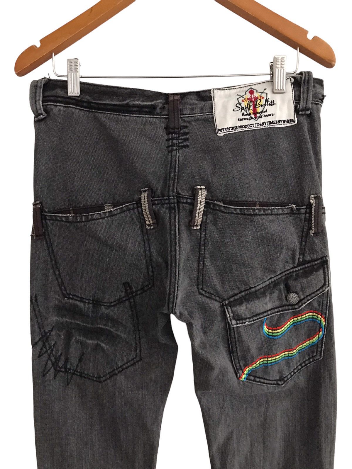 Japanese Brand Spiff Bullitt Rock Resound Through Your Heart Denim Jeans Size US 32 / EU 48 - 13 Thumbnail