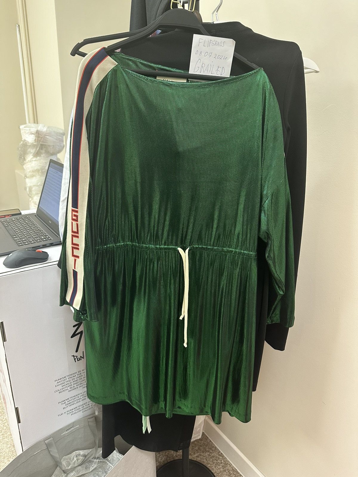 Gucci Gucci Green stripe dress Size XL / US 12-14 / IT 48-50 - 6 Thumbnail
