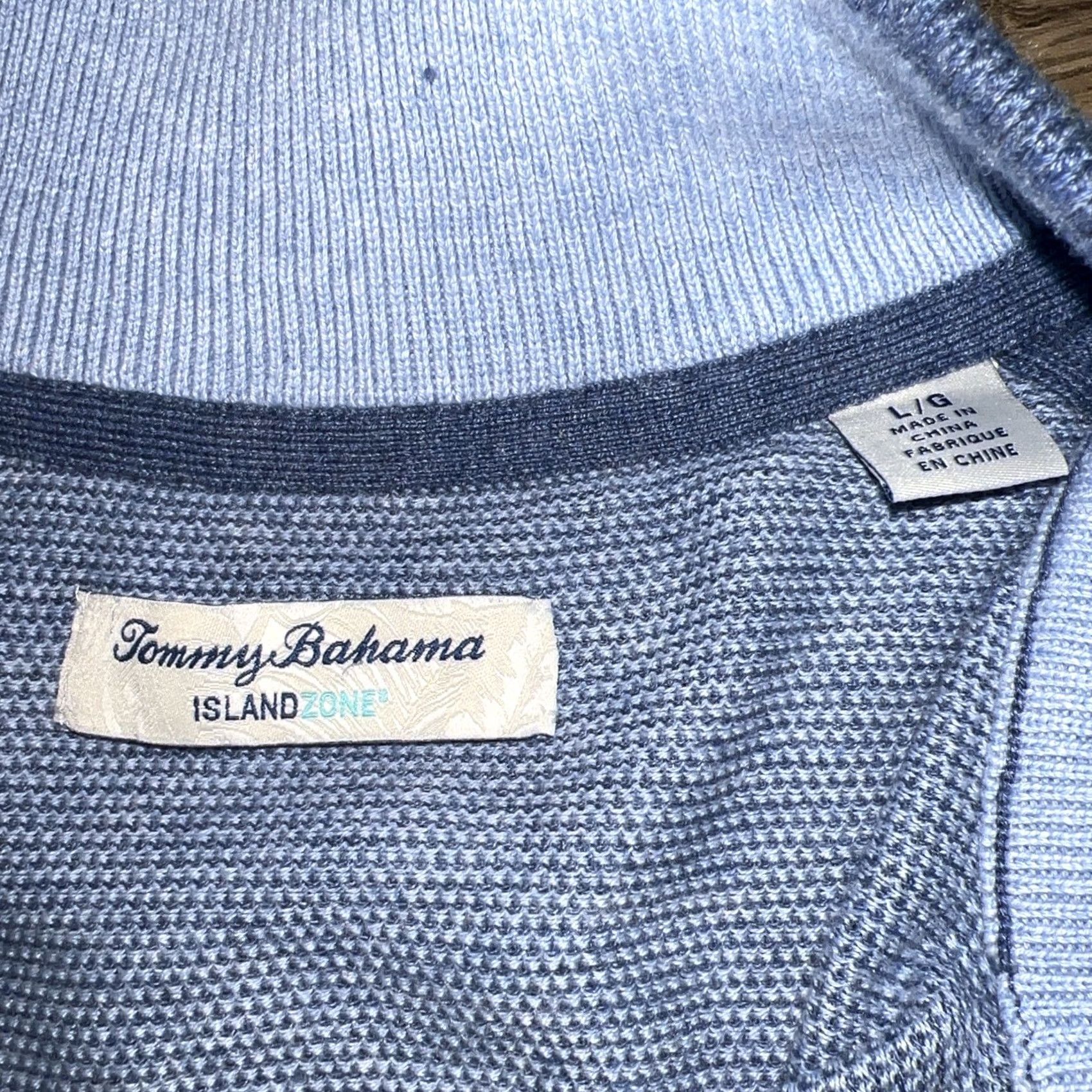 Tommy Bahama Tommy Bahama Island Zone Half Zip Pullover Sweater Mens Size L Blue Size US L / EU 52-54 / 3 - 5 Thumbnail