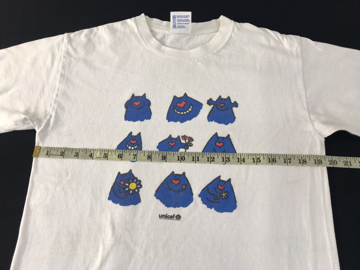Vintage Vintage 90s Unicef Agostino Traini Blue Monster Logo Tee Size US M / EU 48-50 / 2 - 7 Thumbnail