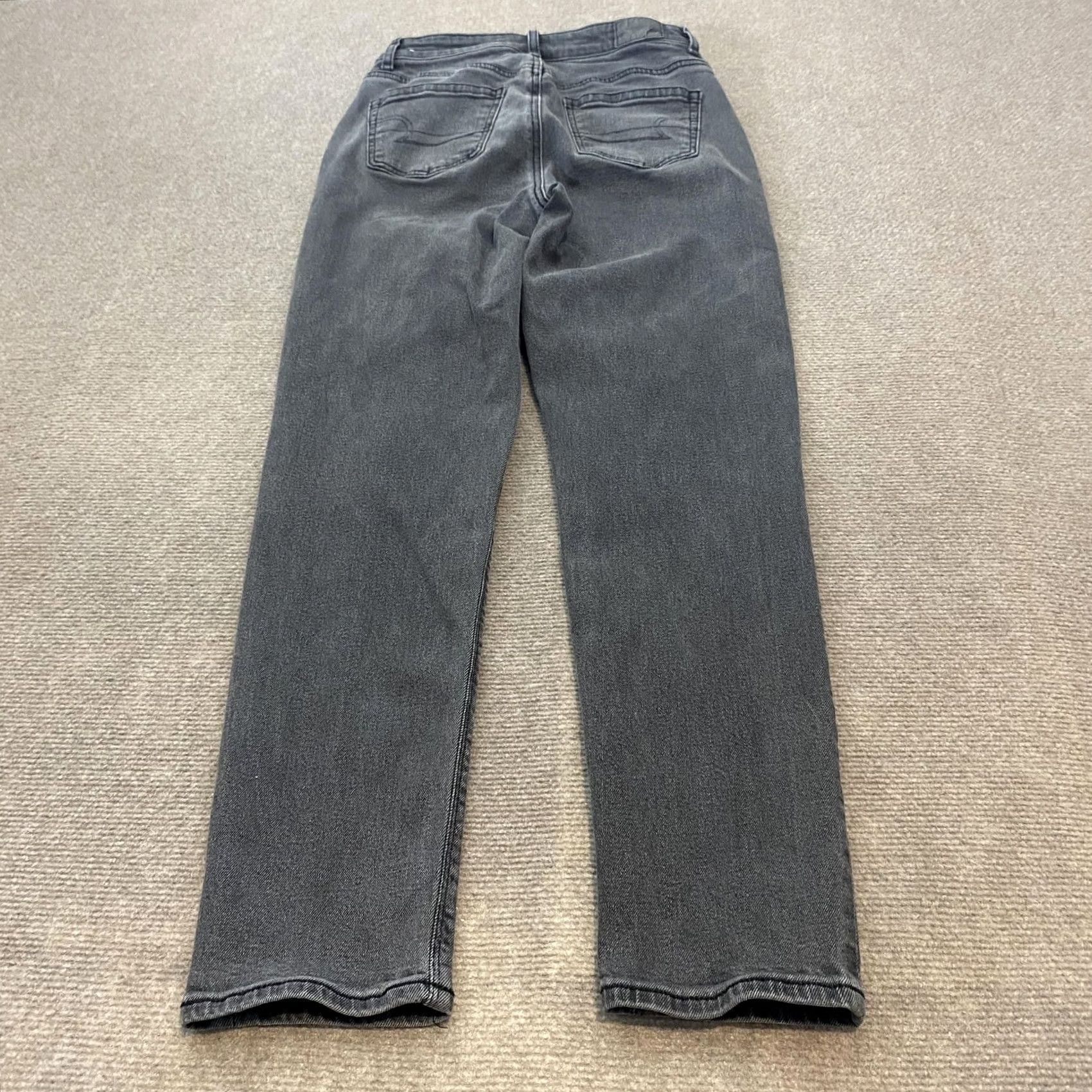 Vintage American Eagle Mom Jeans Womens 0 Regular Black High Rise Stretch Denim Pants Size 25" / US 0 / IT 36 - 3 Thumbnail