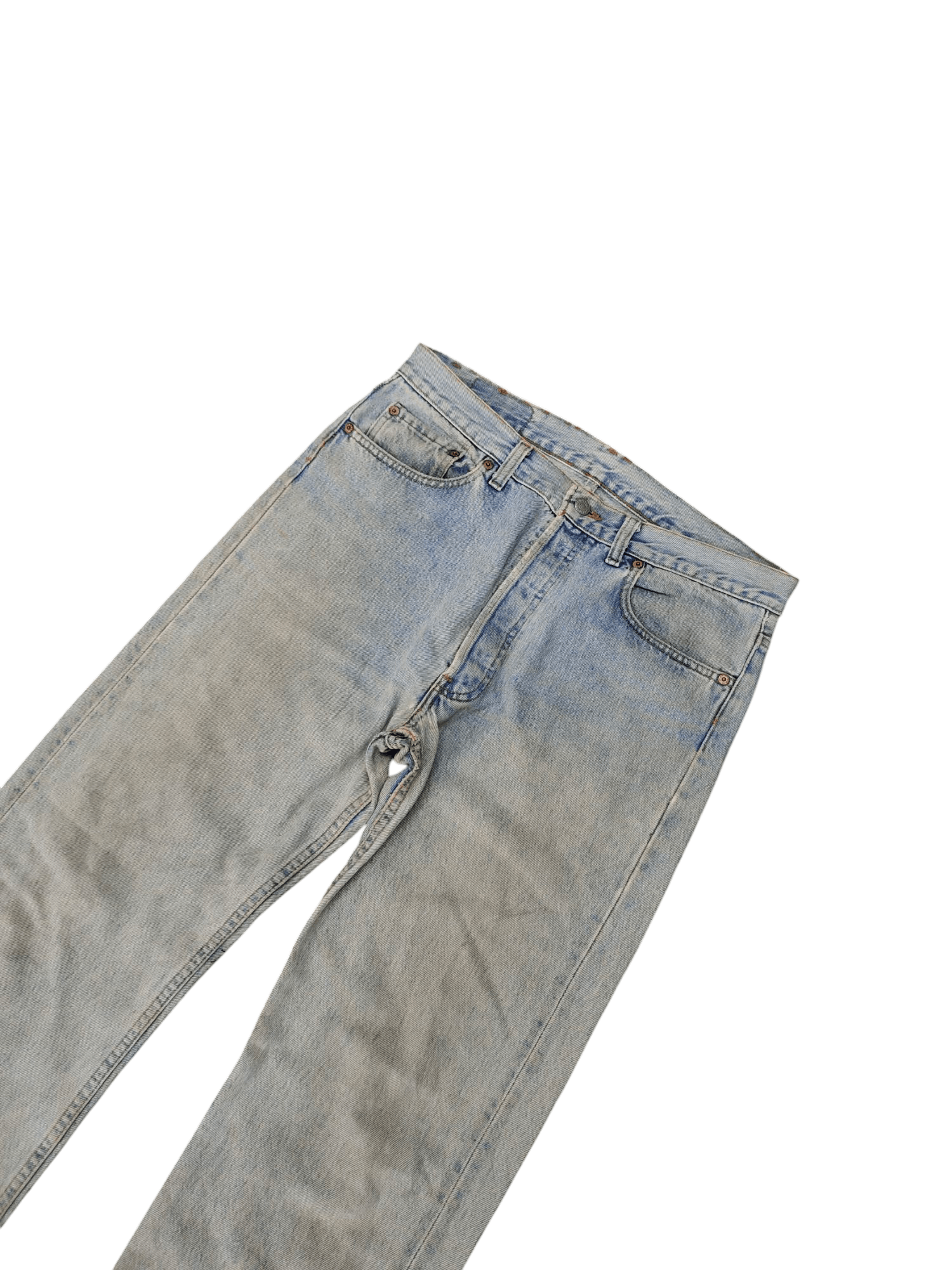 Levi's Vintage 90s Levis 501 Distress Faded Rusty Denim Jeans Size US 34 / EU 50 - 2 Thumbnail
