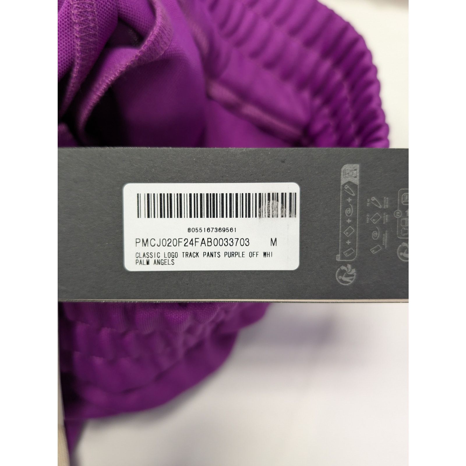 Palm Angels o1rshd1 Q:2 / Classic Logo Track Pants in Purple / Off White Size US 32 / EU 48 - 22 Thumbnail
