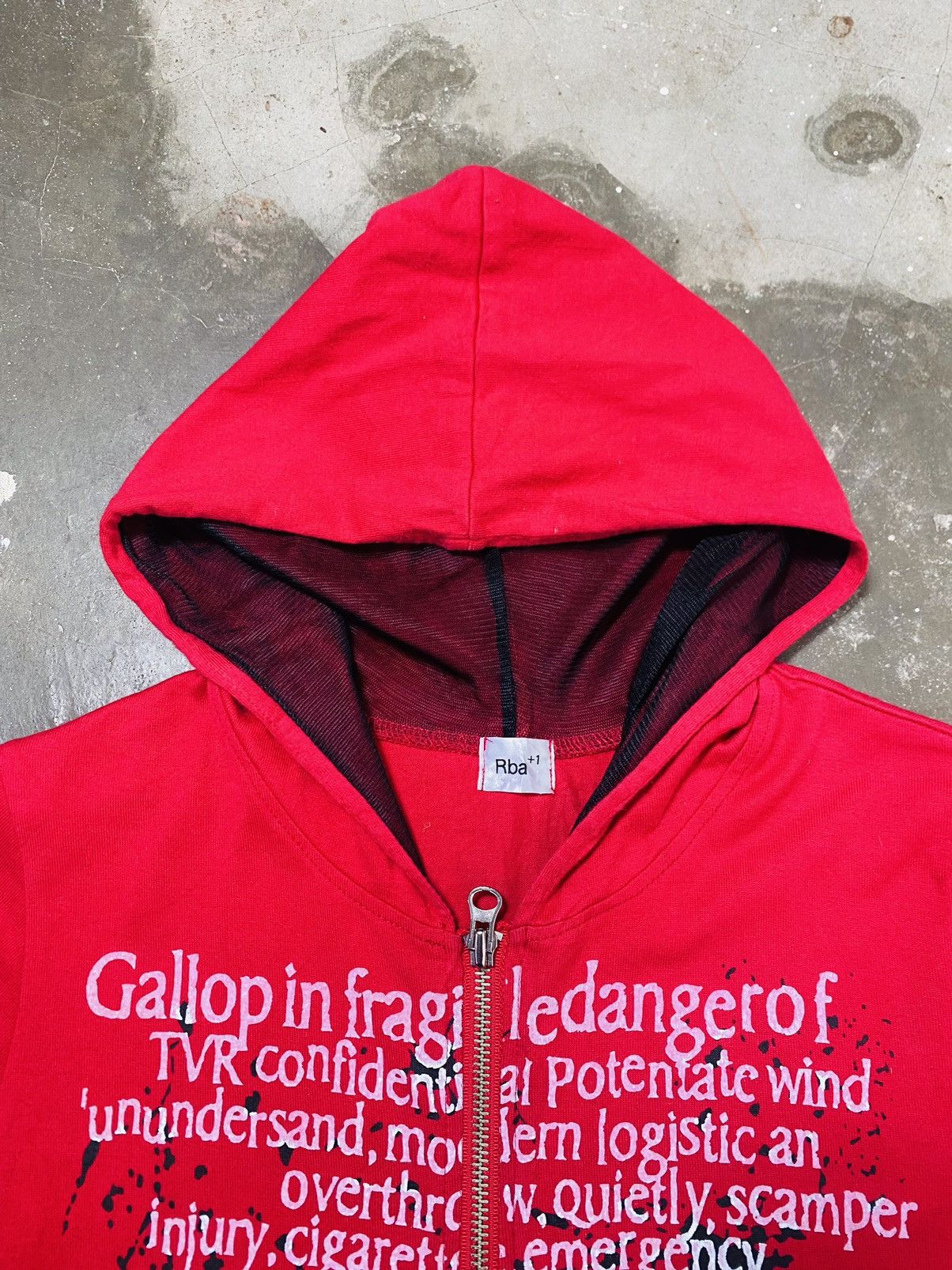 If Six Was Nine × Japanese Brand × Le Grande Bleu (L.G.B.) A01 Rare - RBA +1 Punk Bondage Wording Zipper Hoodie Shirt Size S / US 4 / IT 40 - 4 Thumbnail