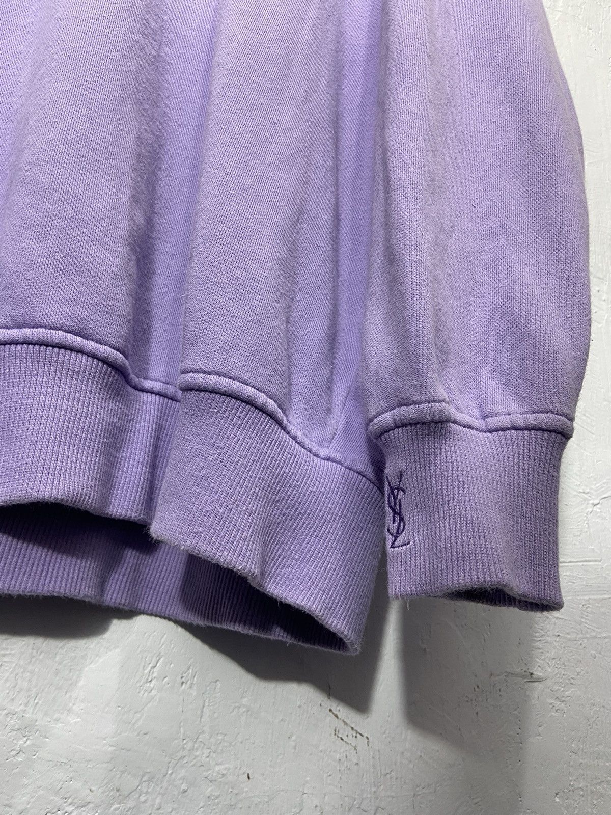 Vintage × Yves Saint Laurent YSL Logo Embroidered Speel Out Sweatshirt Size US L / EU 52-54 / 3 - 4 Thumbnail