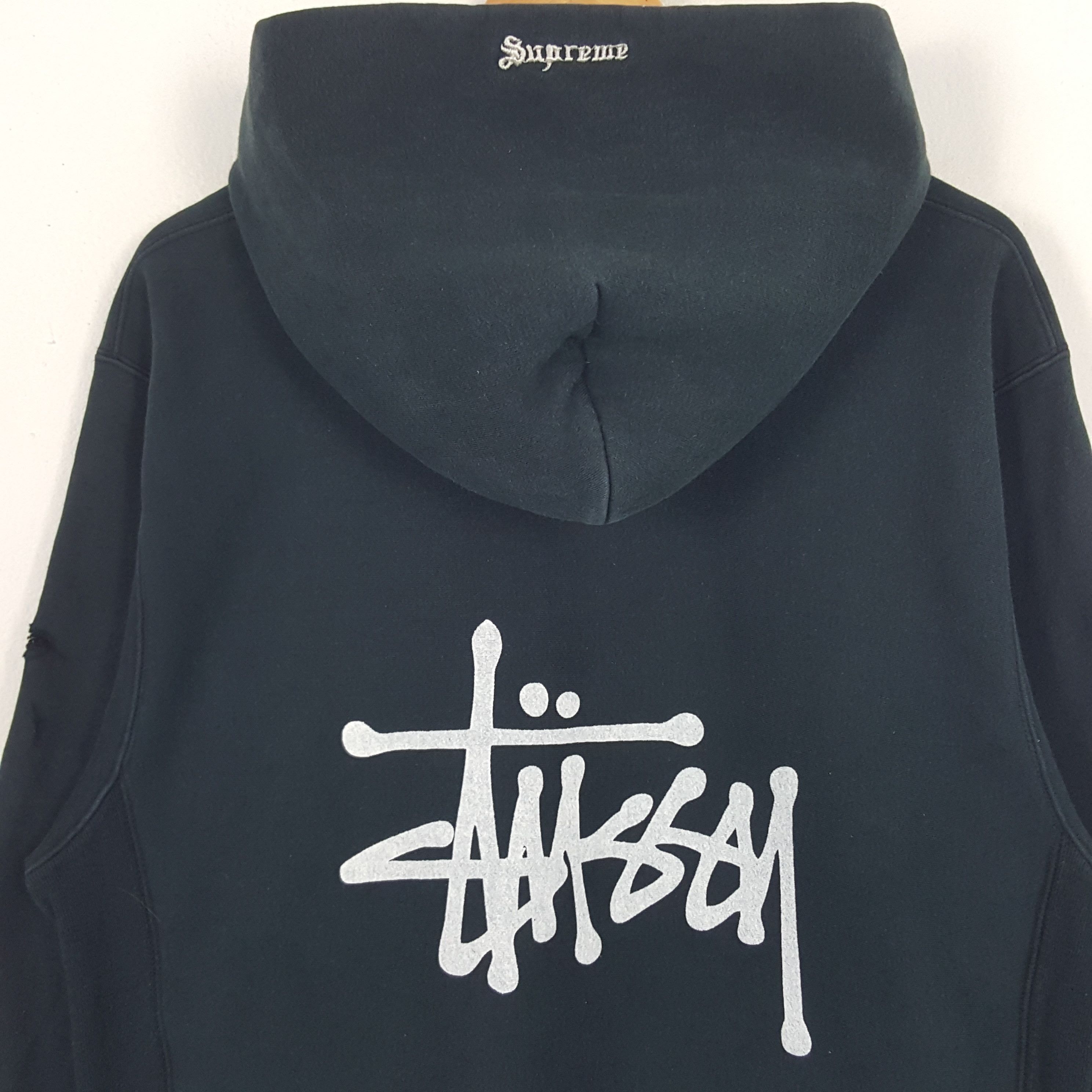 Stussy × Vintage Vintage Supreme X Stussy American Style Custom Art Hoodies Size US L / EU 52-54 / 3 - 2 Thumbnail