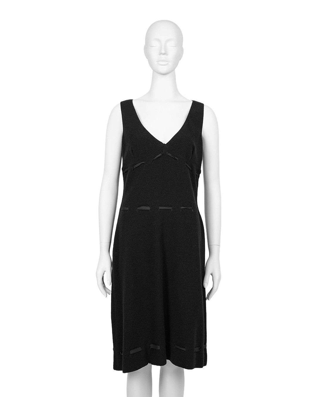 Miu Miu Miu Miu F/W1996 Black Wool Dress Size M / US 6-8 / IT 42-44 - 1 Thumbnail