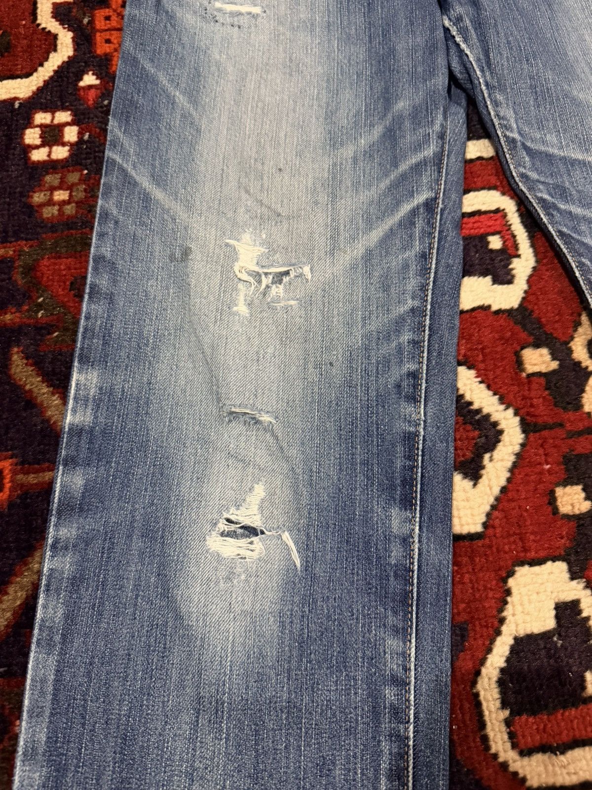 Edwin Vintage Edwin Repaired Distressed E604R Denim Size US 32 / EU 48 - 7 Thumbnail