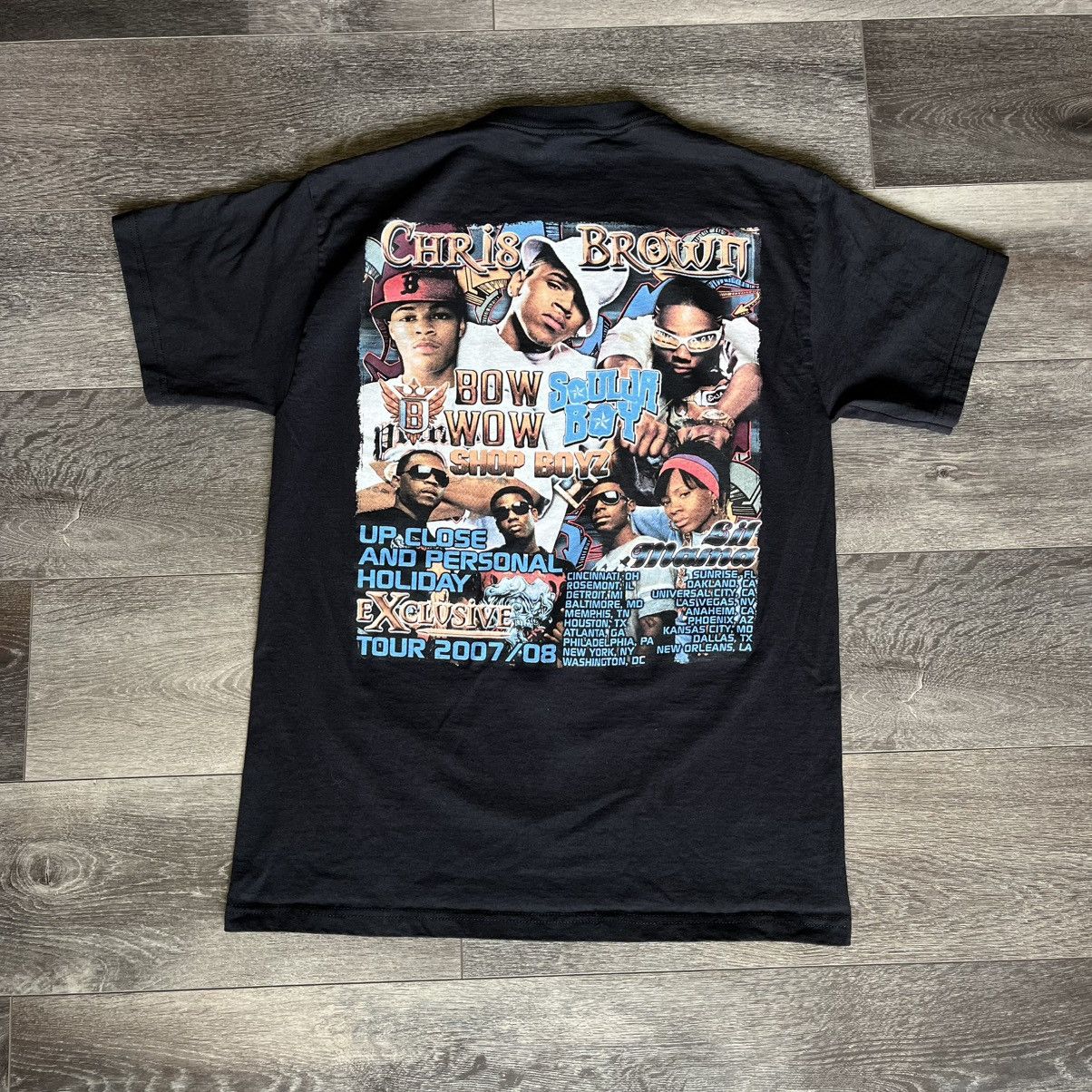 Rap Tees Vintage 2007 Chris Brown Bow Wow Soulja Boy Rap Tour T Shirt Size US M / EU 48-50 / 2 - 2 Thumbnail