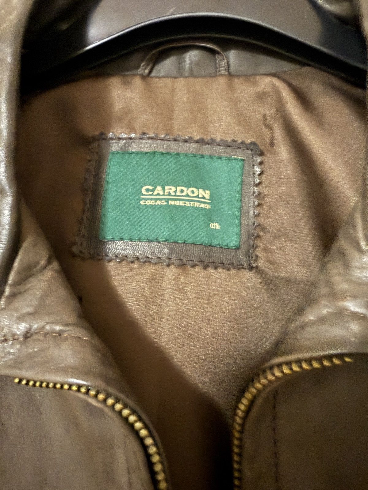 Vintage Mens Vintage CARDON brand Argentinian leather jkt- size M/L Size US L / EU 52-54 / 3 - 5 Thumbnail