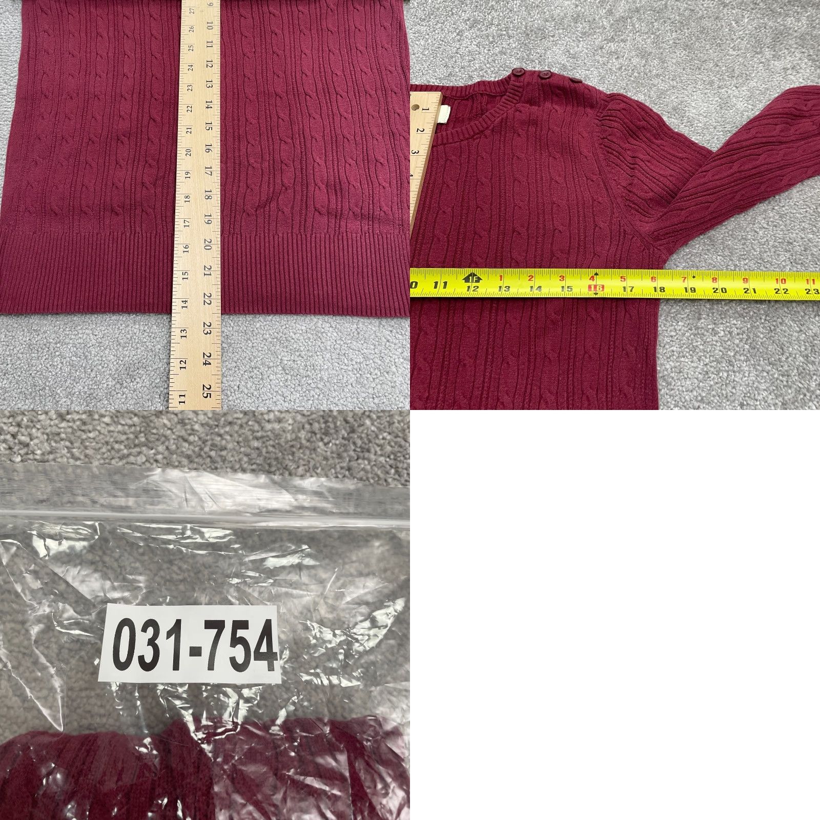 Vintage Sonoma Knit Pullover Sweater Womens M Red Crew Neck Cotton Casual Size M / US 6-8 / IT 42-44 - 8 Thumbnail