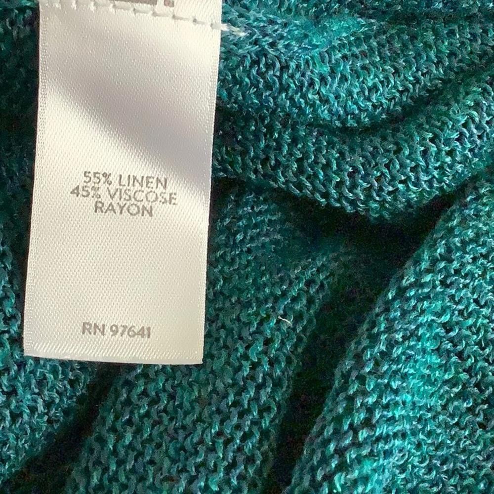 Designer CT1908 J.Jill Evergreen Open Cardigan M Size M / US 6-8 / IT 42-44 - 7 Thumbnail