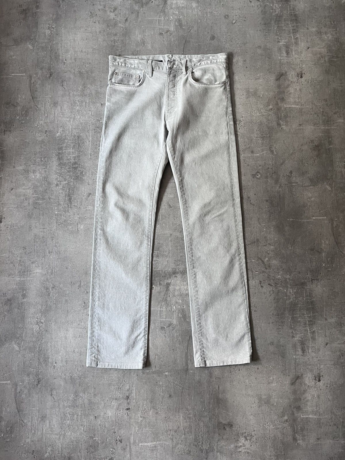 Dior Dior by Hedi Slimane 00s jeans grey white Size US 30 / EU 46 - 1 Thumbnail