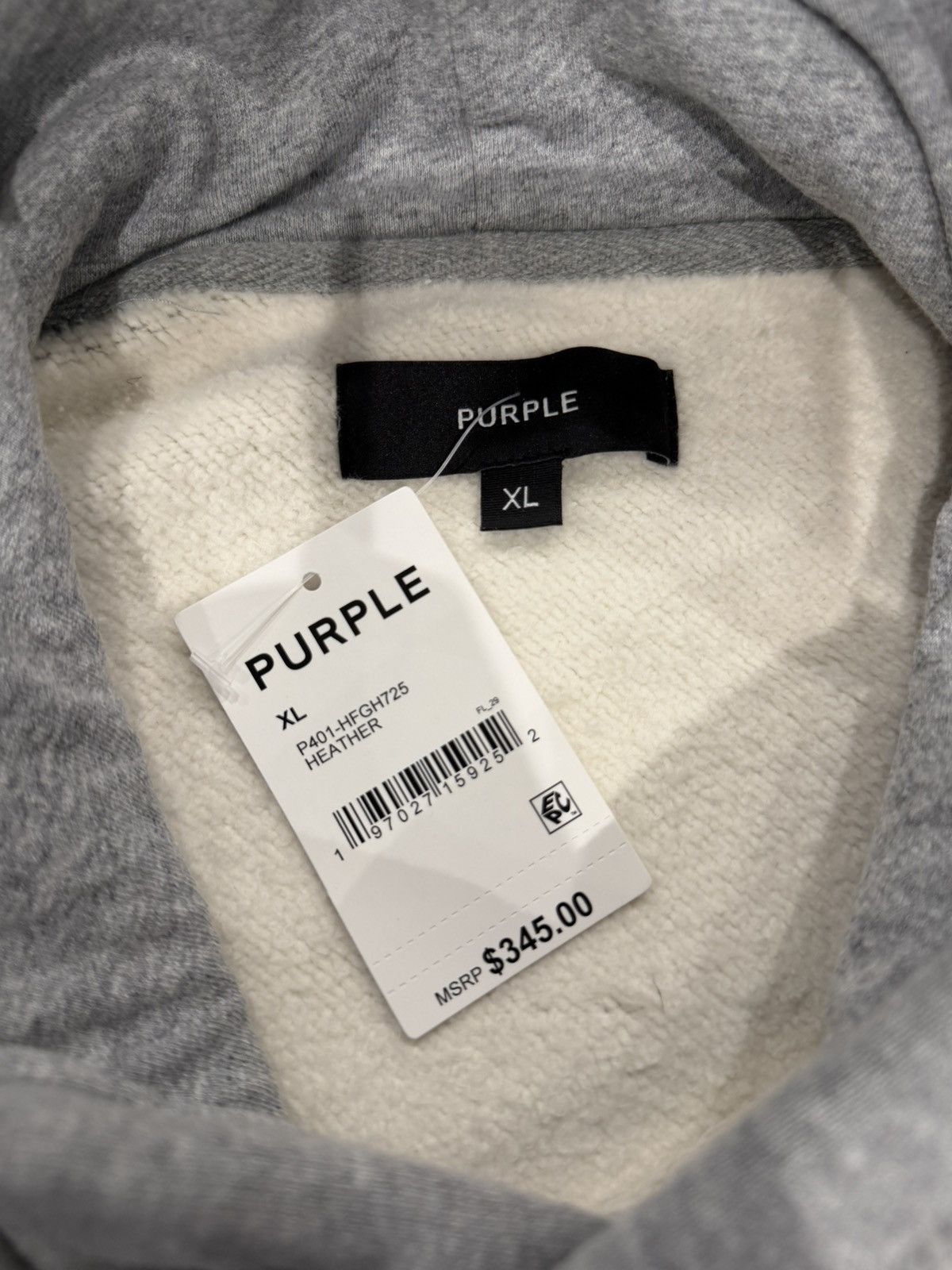 Purple Brand Purple Brand Graphic III Textures Inside Out Hoodie Grey Size US XL / EU 56 / 4 - 4 Thumbnail