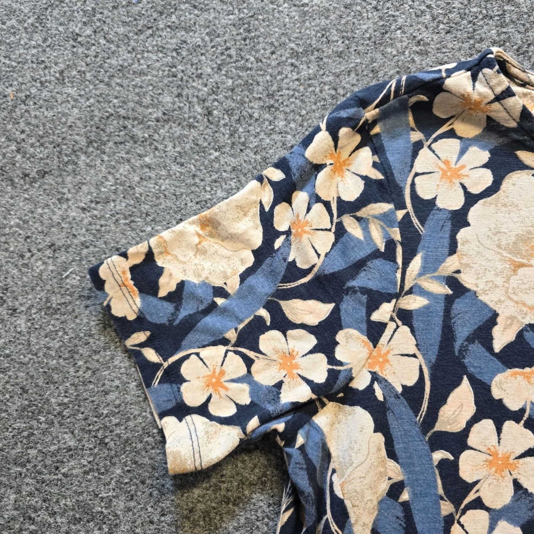 FatFace Fat Face Dress Womens Size 8 Blue Floral A Line Pockets Casual Knit Short Sleeve Round Neck Vintage No Size M / US 6-8 / IT 42-44 - 3 Thumbnail