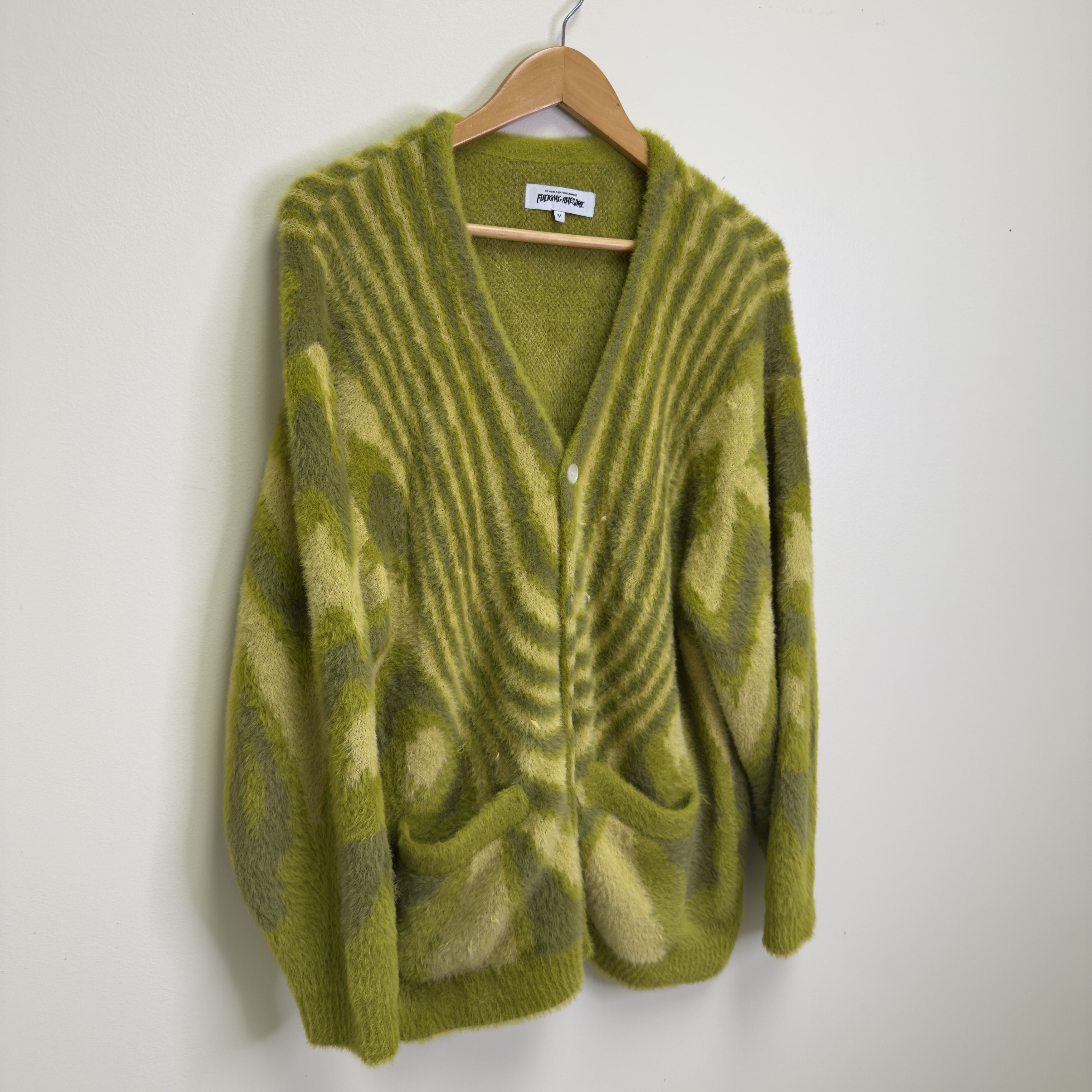 Fucking Awesome Acid Hairy Cardigan Moss Size US M / EU 48-50 / 2 - 3 Thumbnail