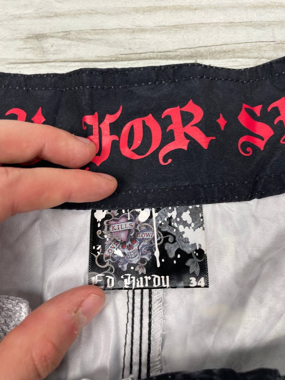 Ed Hardy Vintage Ed Hardy Surf Shorts Y2K Love Kills Slowly Size US 34 / EU 50 - 10 Thumbnail