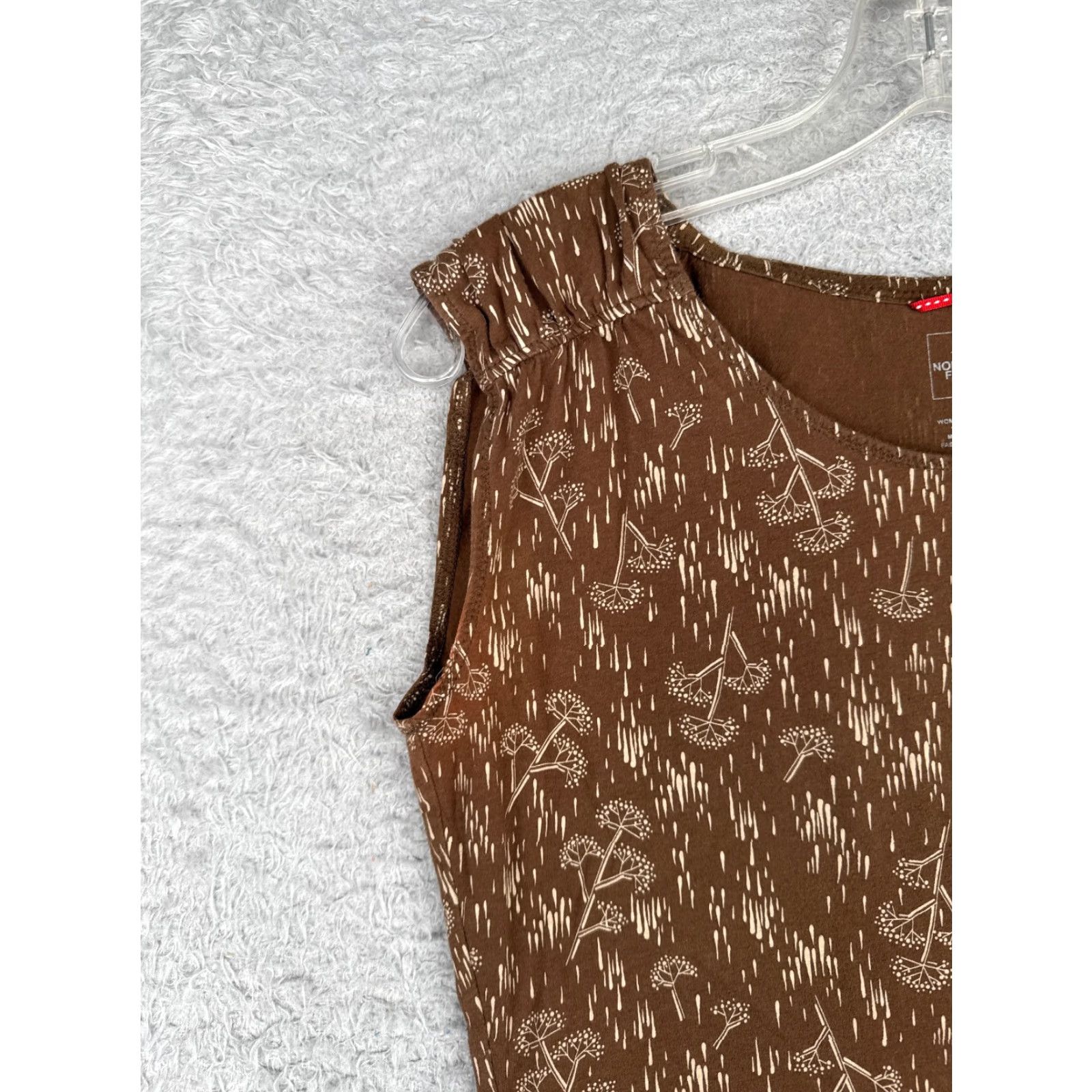The North Face The North Face Shirt Women Small Brown Tank Sleeveless Crew Cotton Floral READ Size S / US 4 / IT 40 - 3 Thumbnail