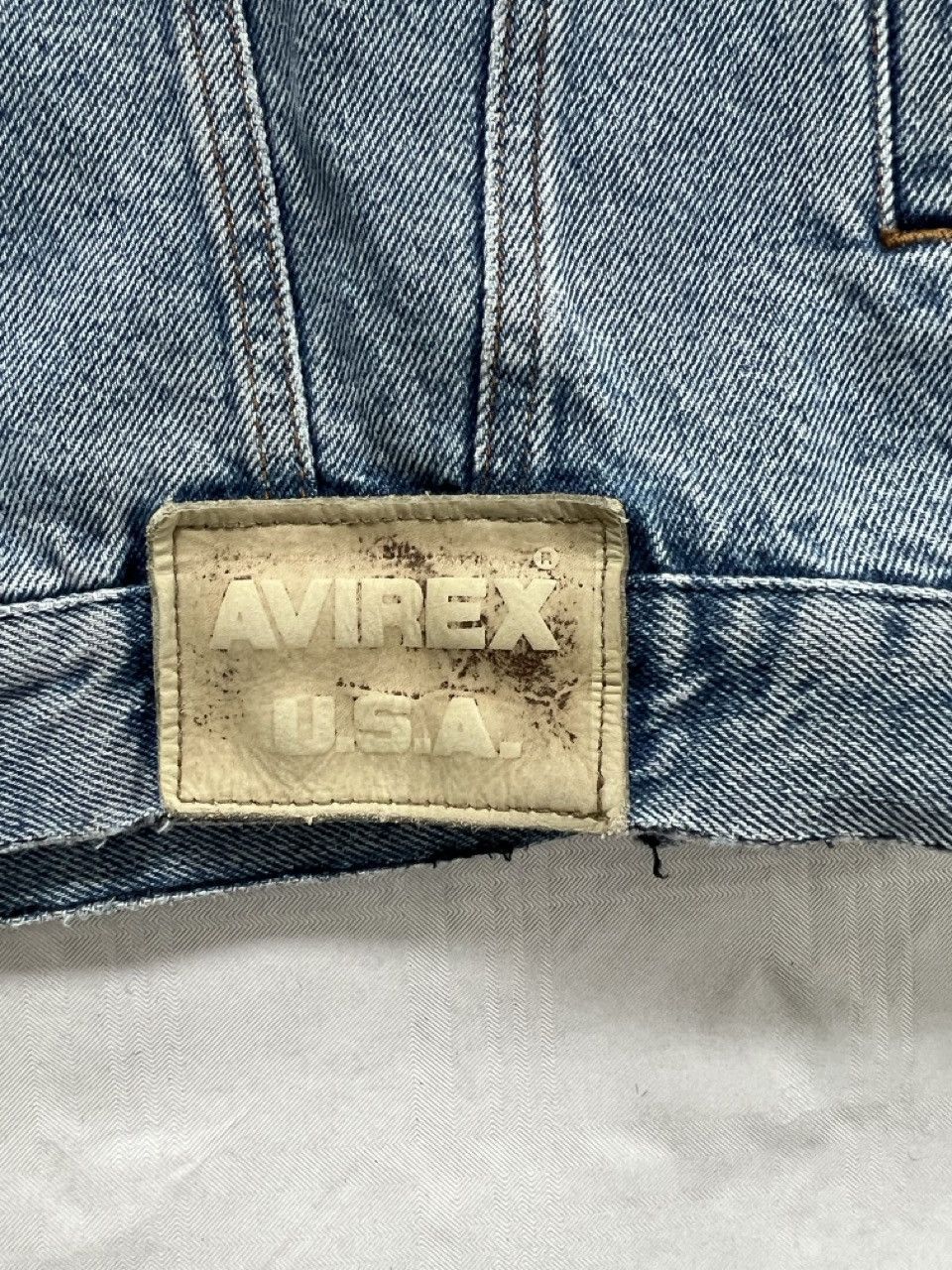 Avirex Avirex USA Made in Italy Denim Jacket – Flight Spec – Size L Size US L / EU 52-54 / 3 - 7 Thumbnail