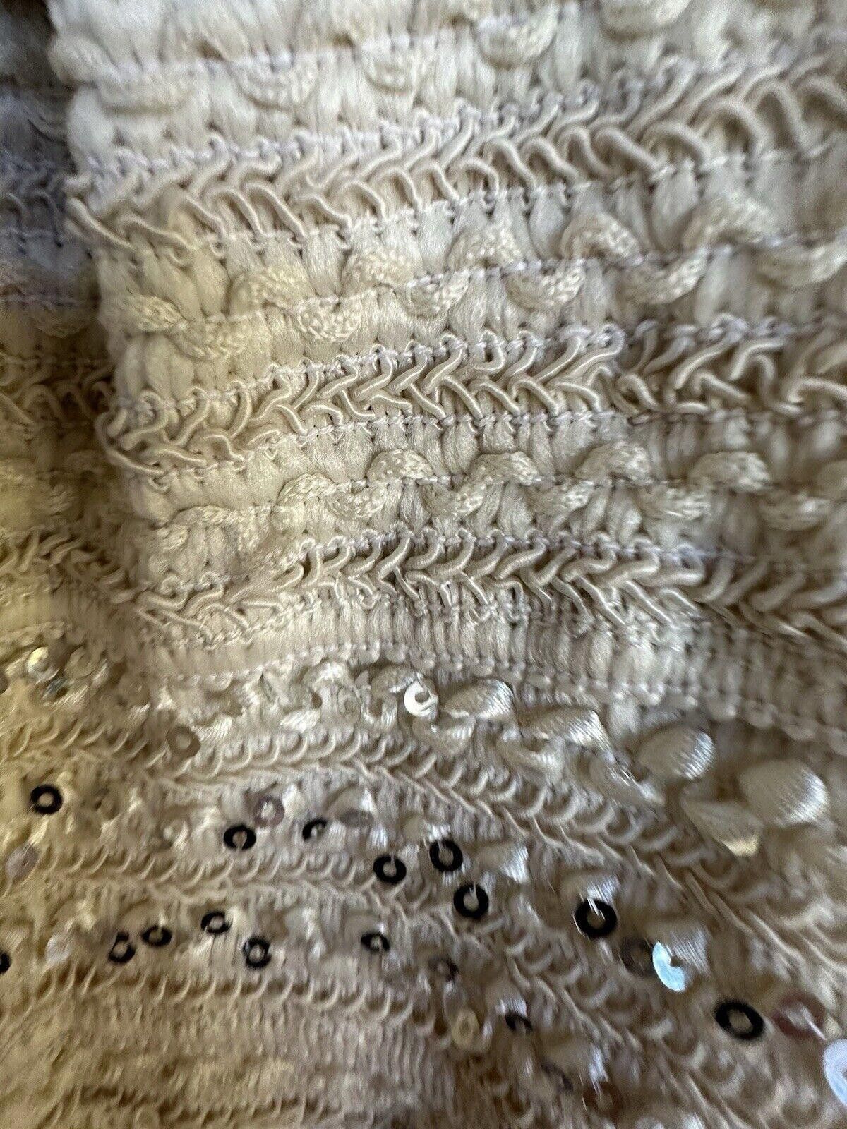Designer Ginger G Pleated Bandage Skirt Cream Textured Size 32" / US 10 / IT 46 - 4 Thumbnail