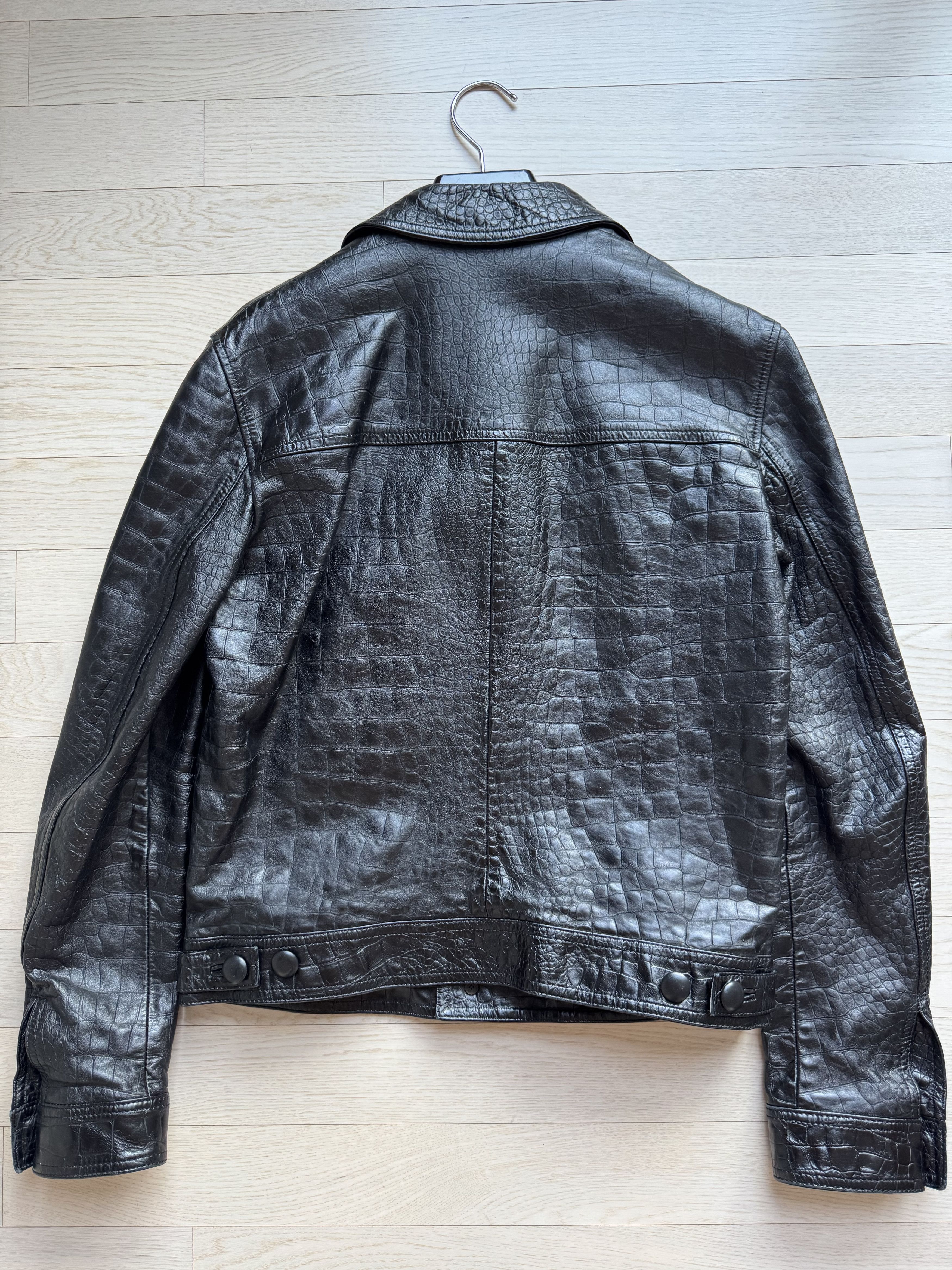 Celine FW23 Croc Embossed Leather Blouson Size US S / EU 44-46 / 1 - 2 Thumbnail