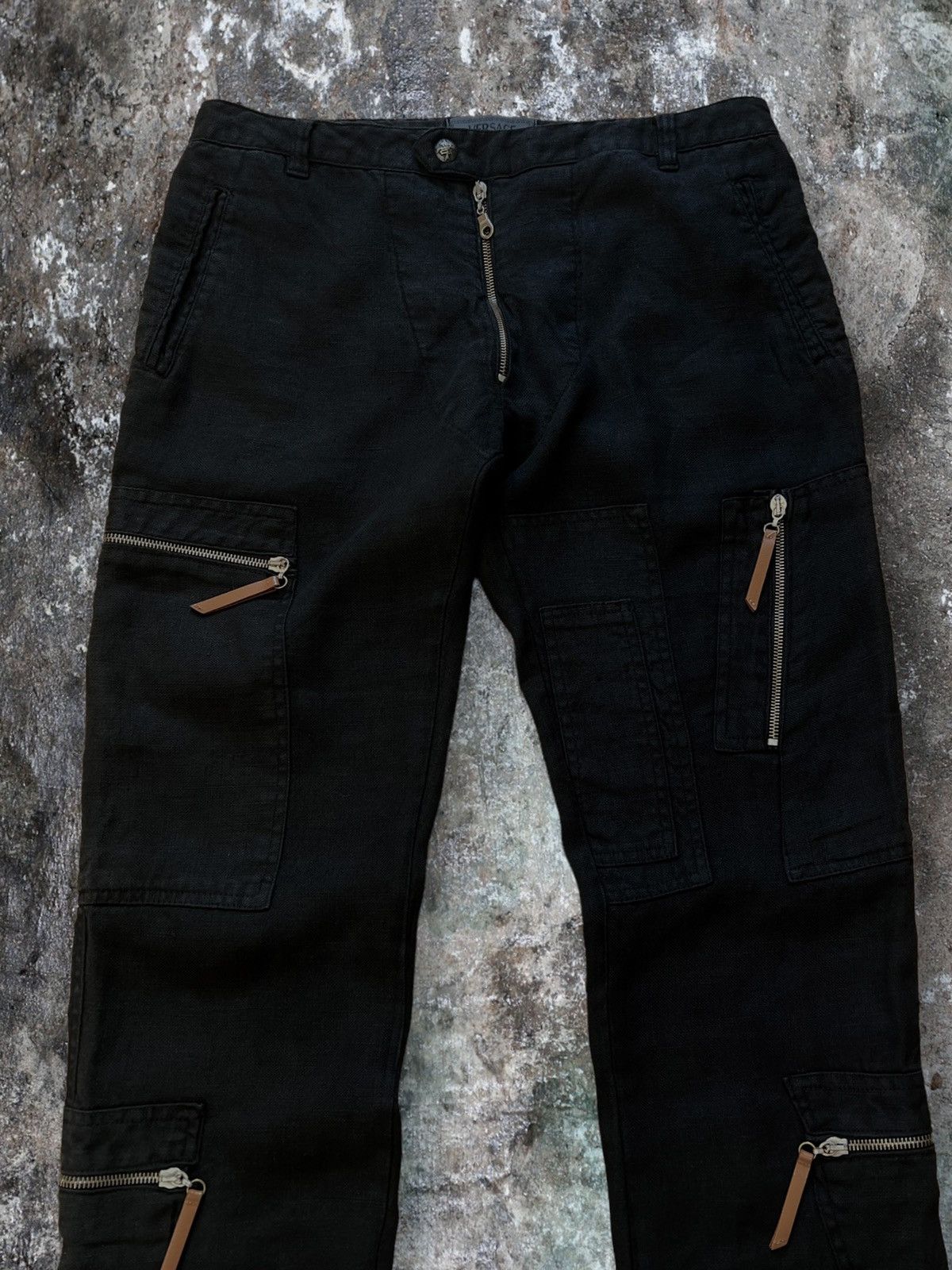 Versace Versace Multi Zip Cargo Trousers Pants Size US 33 - 2 Thumbnail
