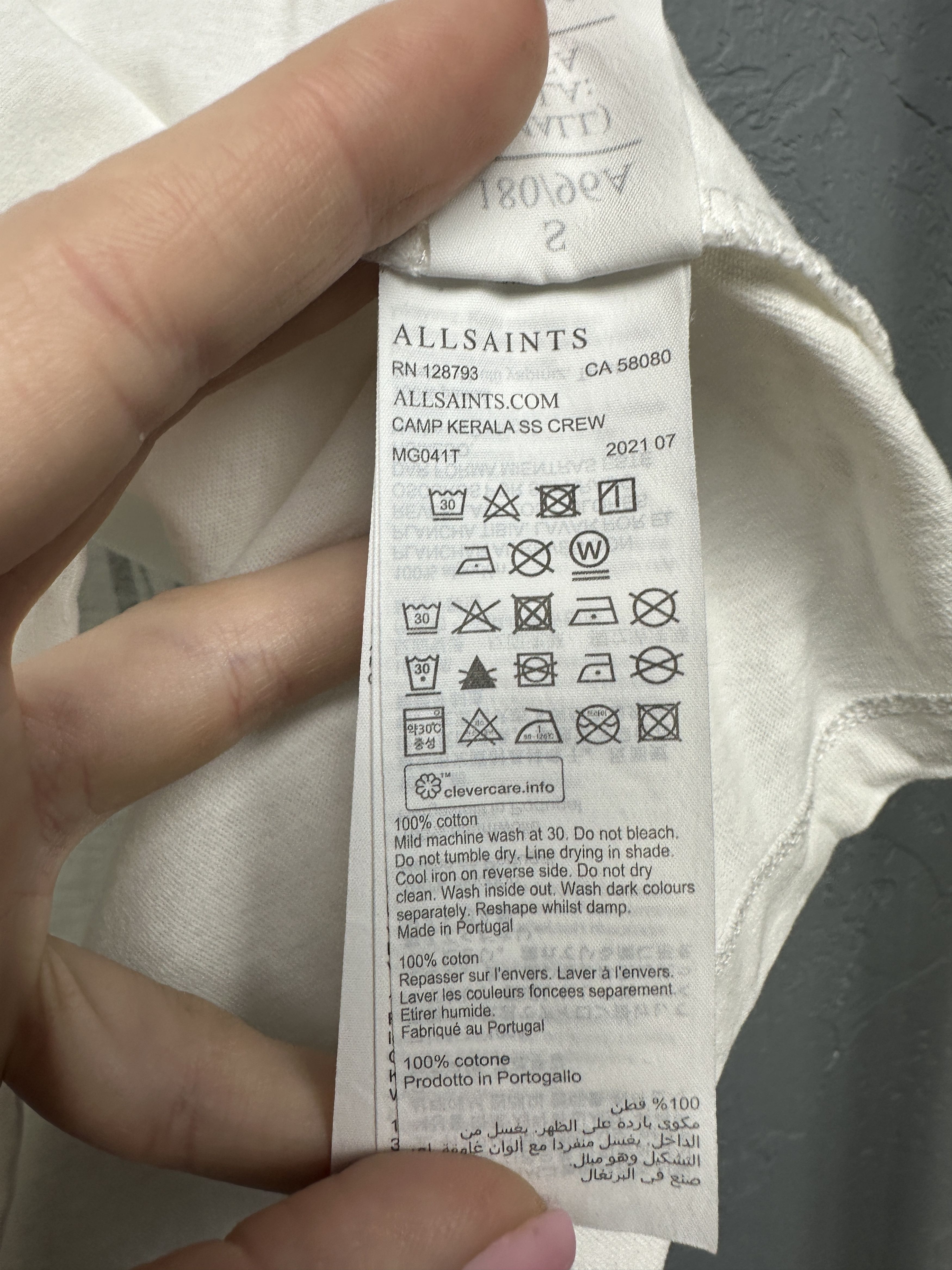 Allsaints Allsaints Camp Kerala Mens Crew Neck T-Shirt Size US S / EU 44-46 / 1 - 5 Thumbnail