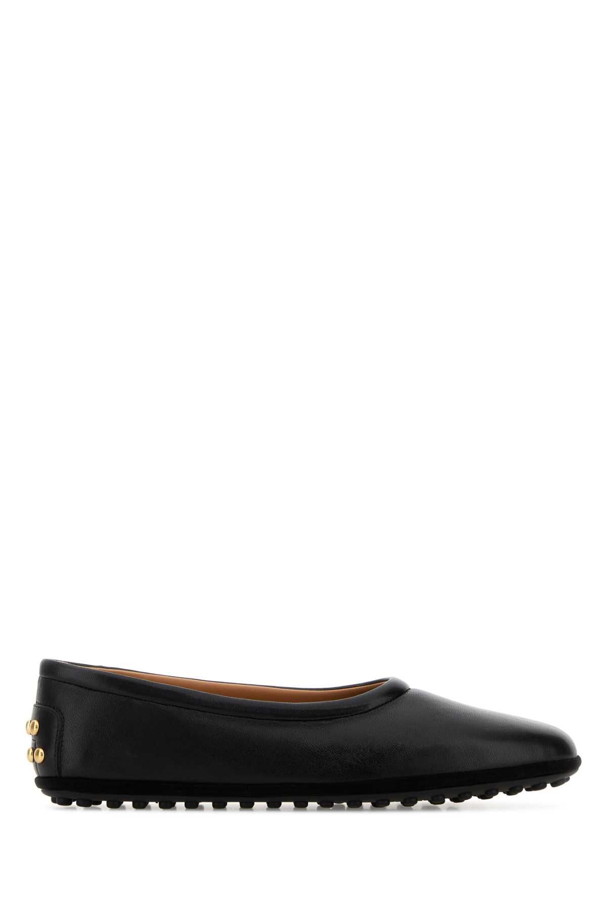 Tod's Black Leather Ballerinas Size US 6 / IT 36 - 1 Thumbnail