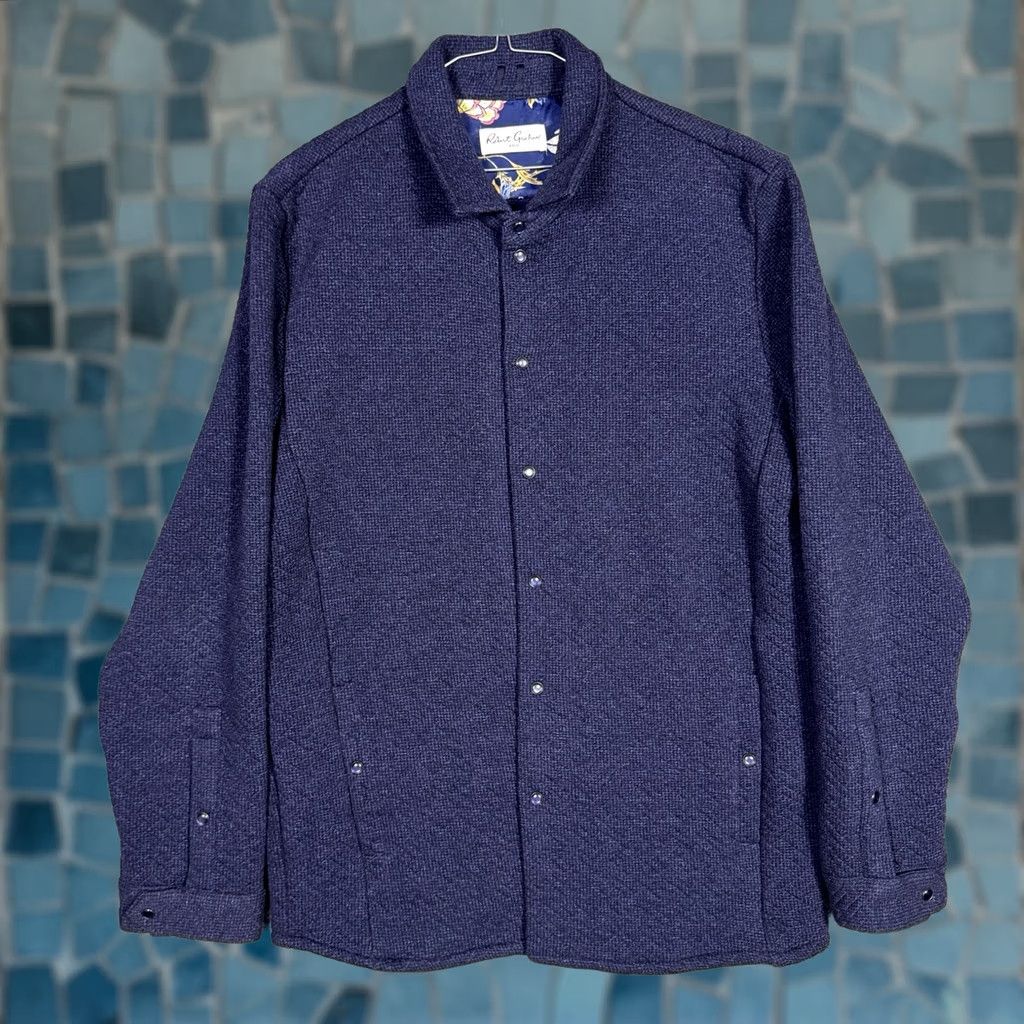 Robert Graham Robert Graham XL Overshirt Pearl Snap Diamond Quilted Shacket Tailor - Mens Blue Size US XL / EU 56 / 4 - 1 Thumbnail