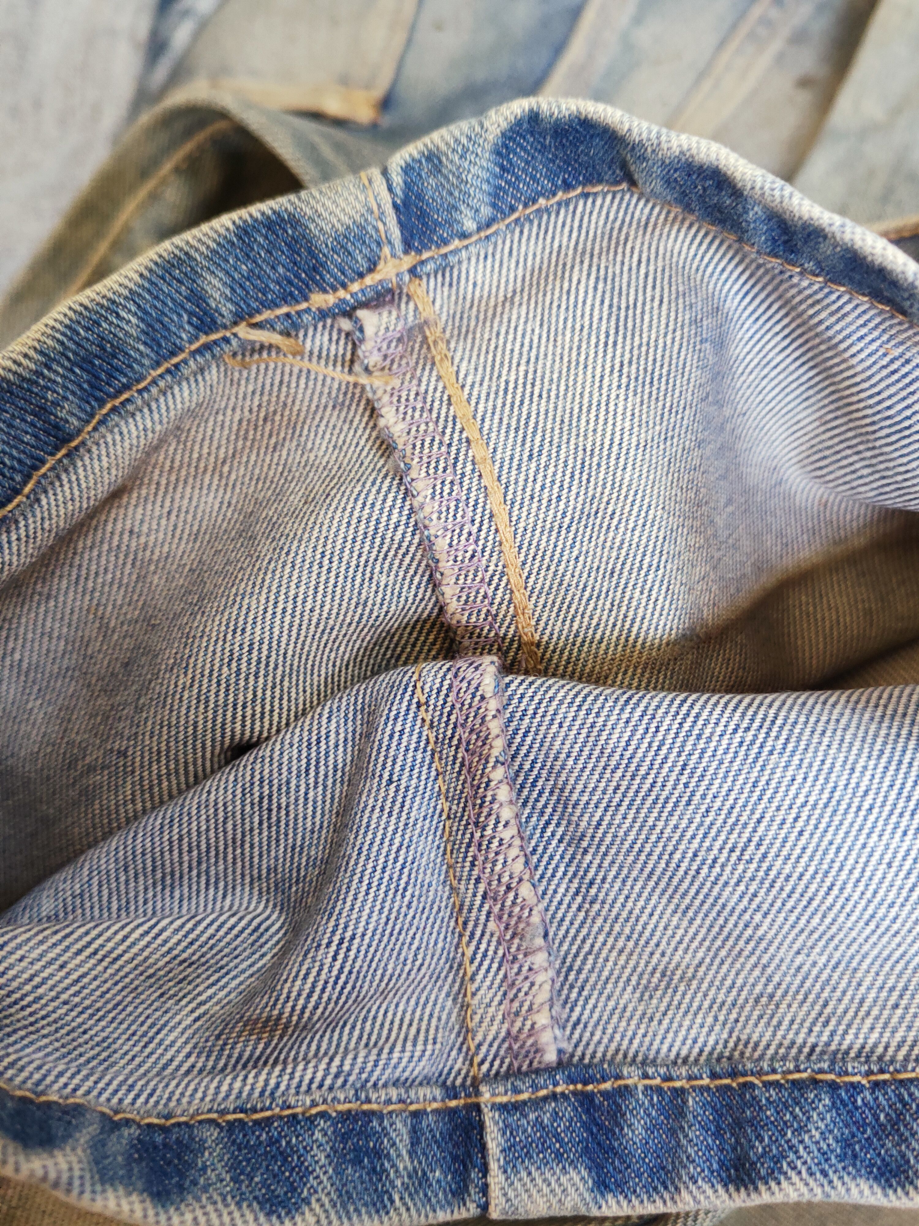 Japanese Brand Halley Stone Blue Faded Distressed Ripped Jeans #W504 Size US 34 / EU 50 - 14 Thumbnail