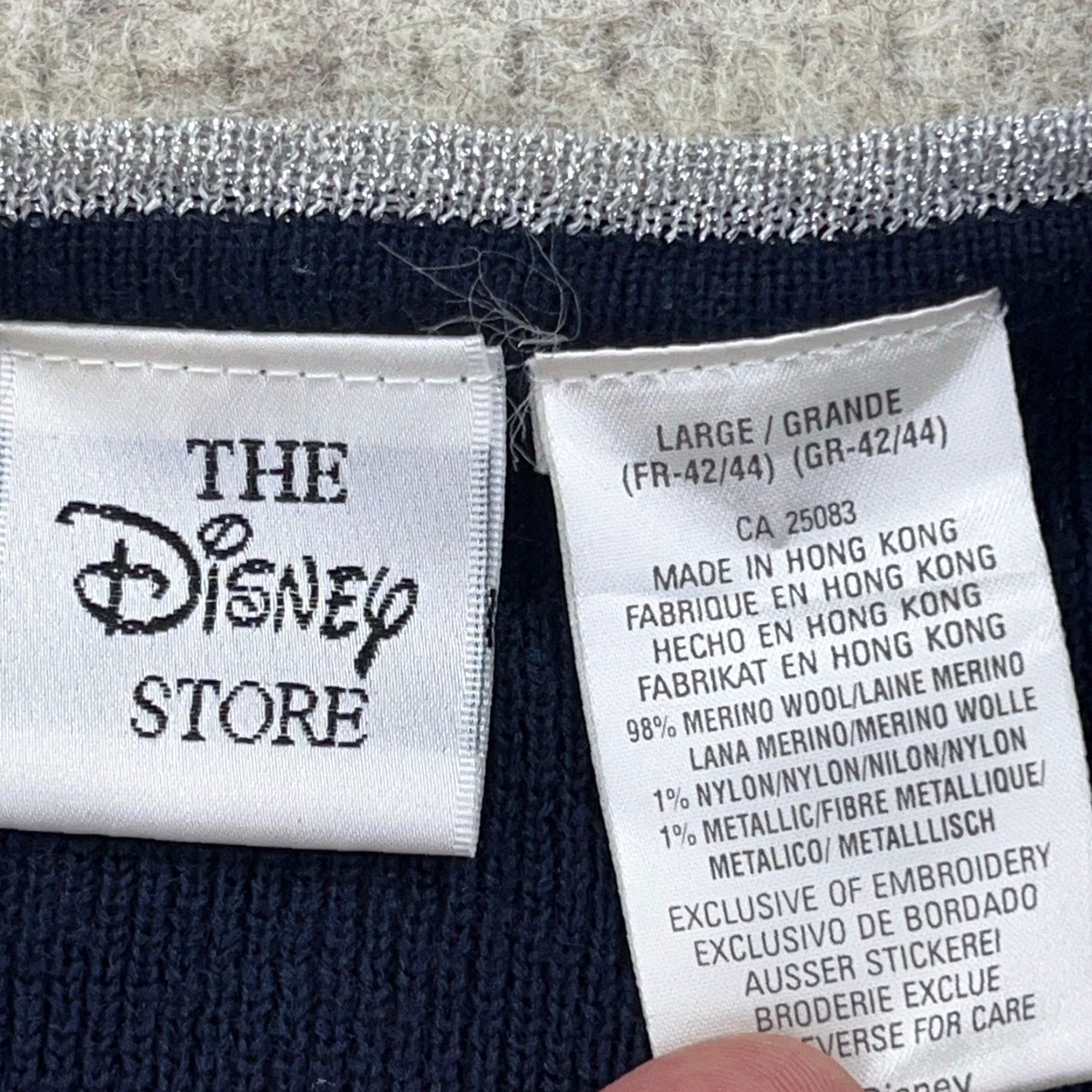 Disney VINTAGE Disney Cardigan Sweater Women L Merino Wool Mickey Minnie Music Geometric DK Bohemian Fall/Winter 90s Womens Size L / US 10 / IT 46 - 3 Thumbnail