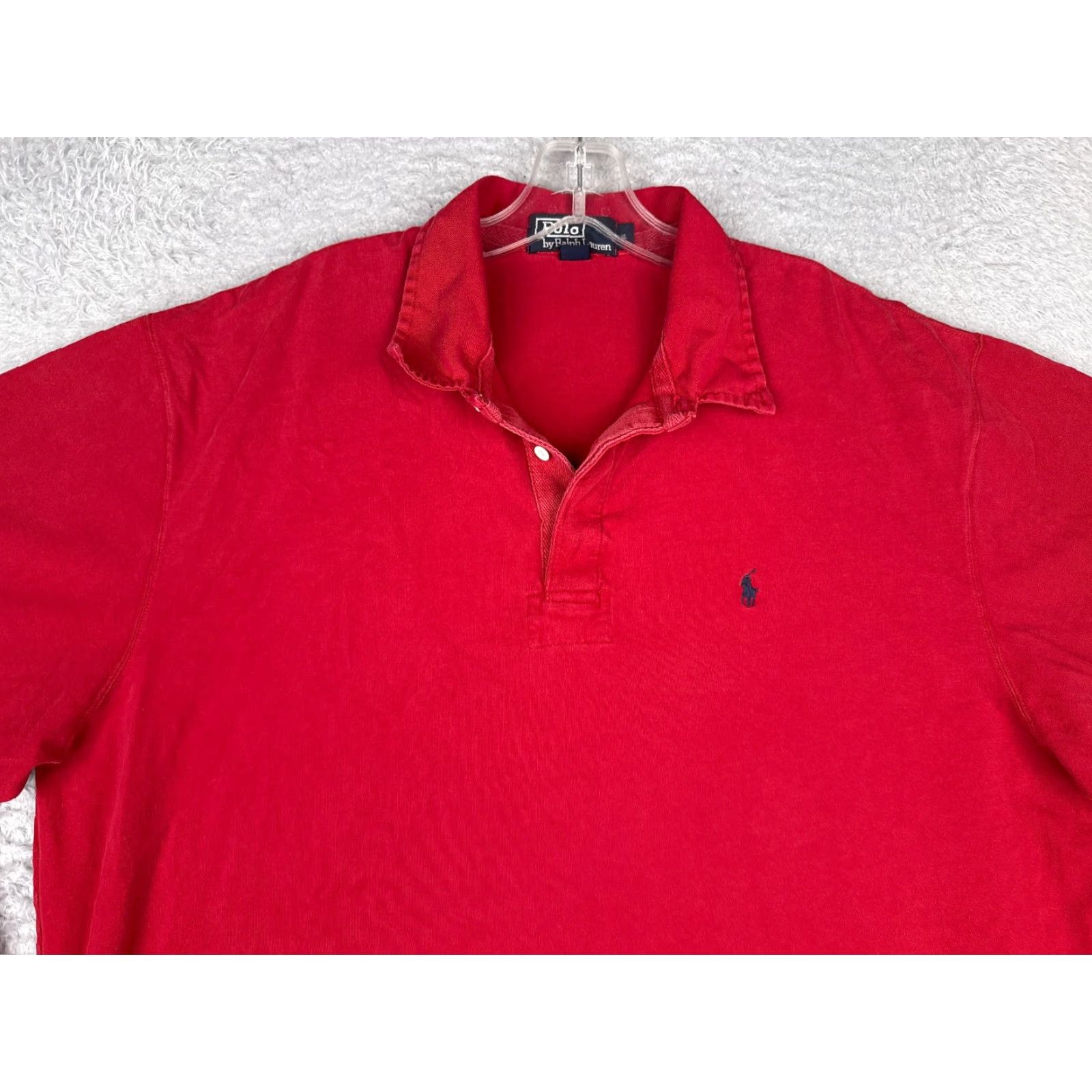 Ralph Lauren VINTAGE Ralph Lauren Polo Shirt Men XL Red Cotton Long Sleeve Size US XL / EU 56 / 4 - 4 Thumbnail