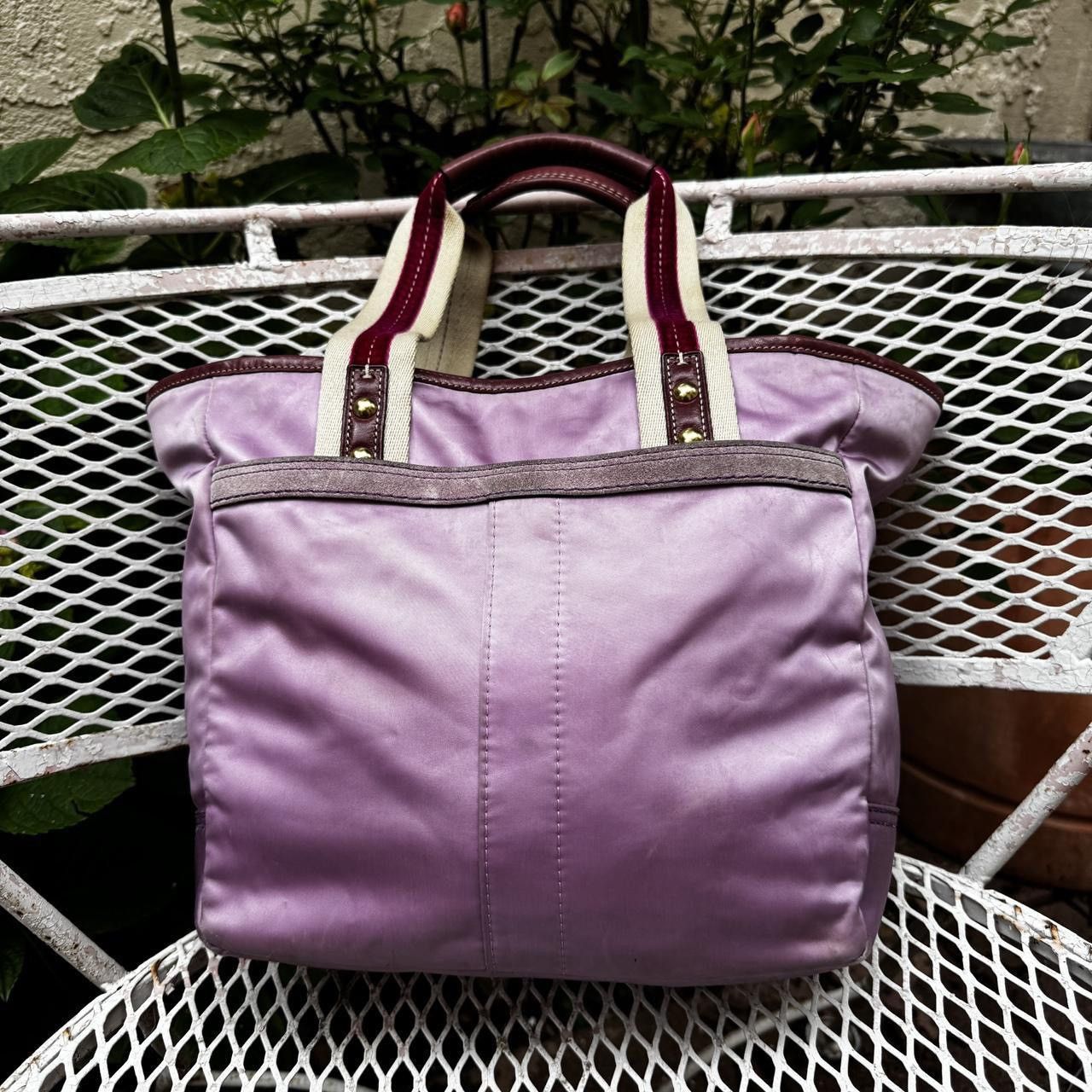 Coach Coach Pinkish-Purple Satin Tote Size ONE SIZE - 2 Thumbnail