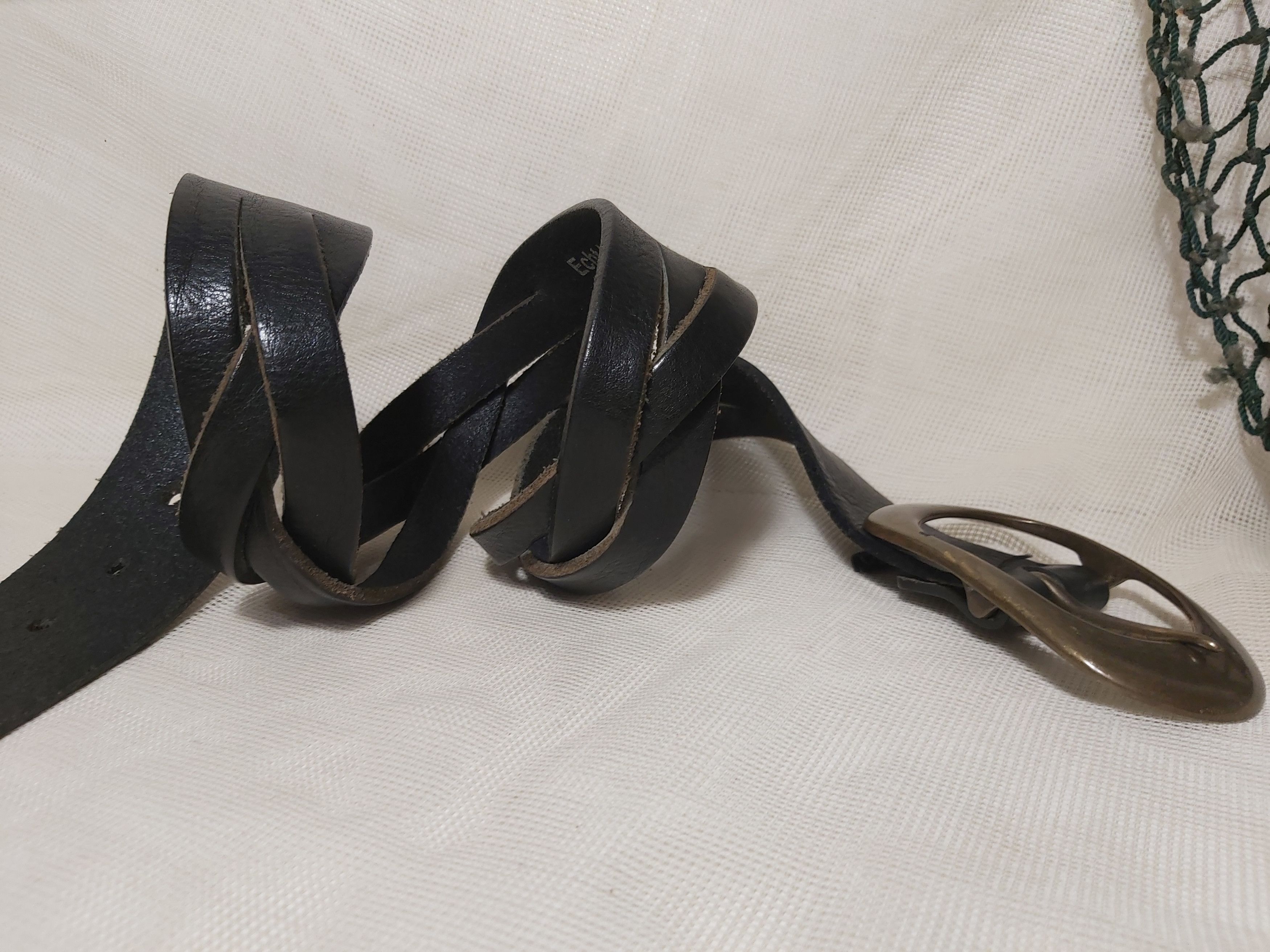 Vintage Vanzetti black braided belt. Vintage genuine leather belt Size ONE SIZE - 10 Thumbnail