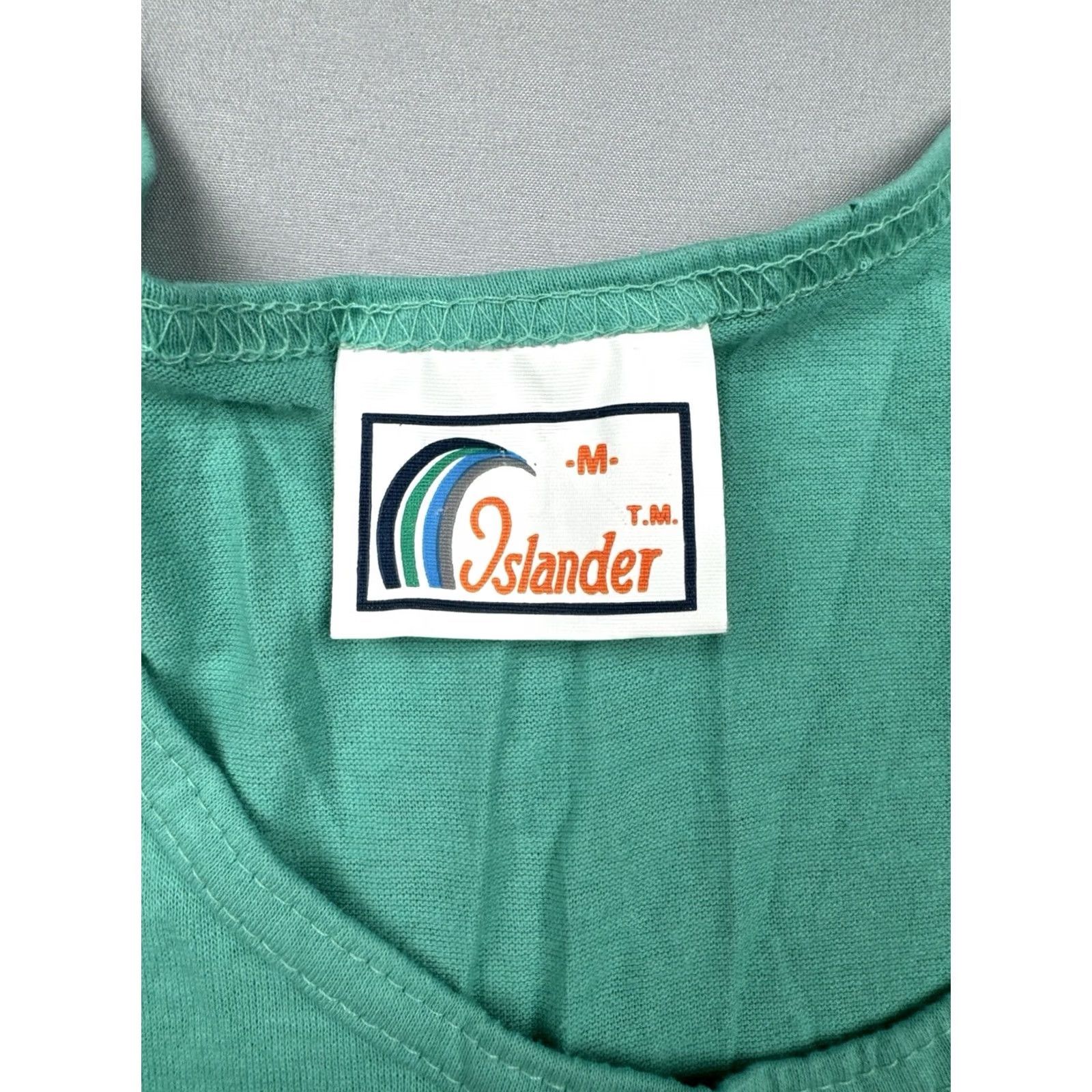 Vintage VINTAGE Islander Surf Tank Top T-Shirt Sleeveless Beach Miami 80s Green M Men Size US M / EU 48-50 / 2 - 6 Thumbnail
