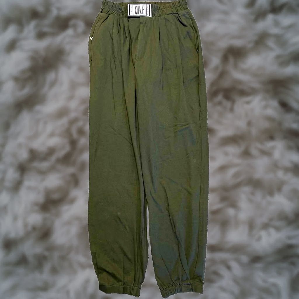 Vintage VINTAGE Exhaust Sweatpants Mens M 90s Green Joggers Hoodie Size US 31 - 1 Thumbnail