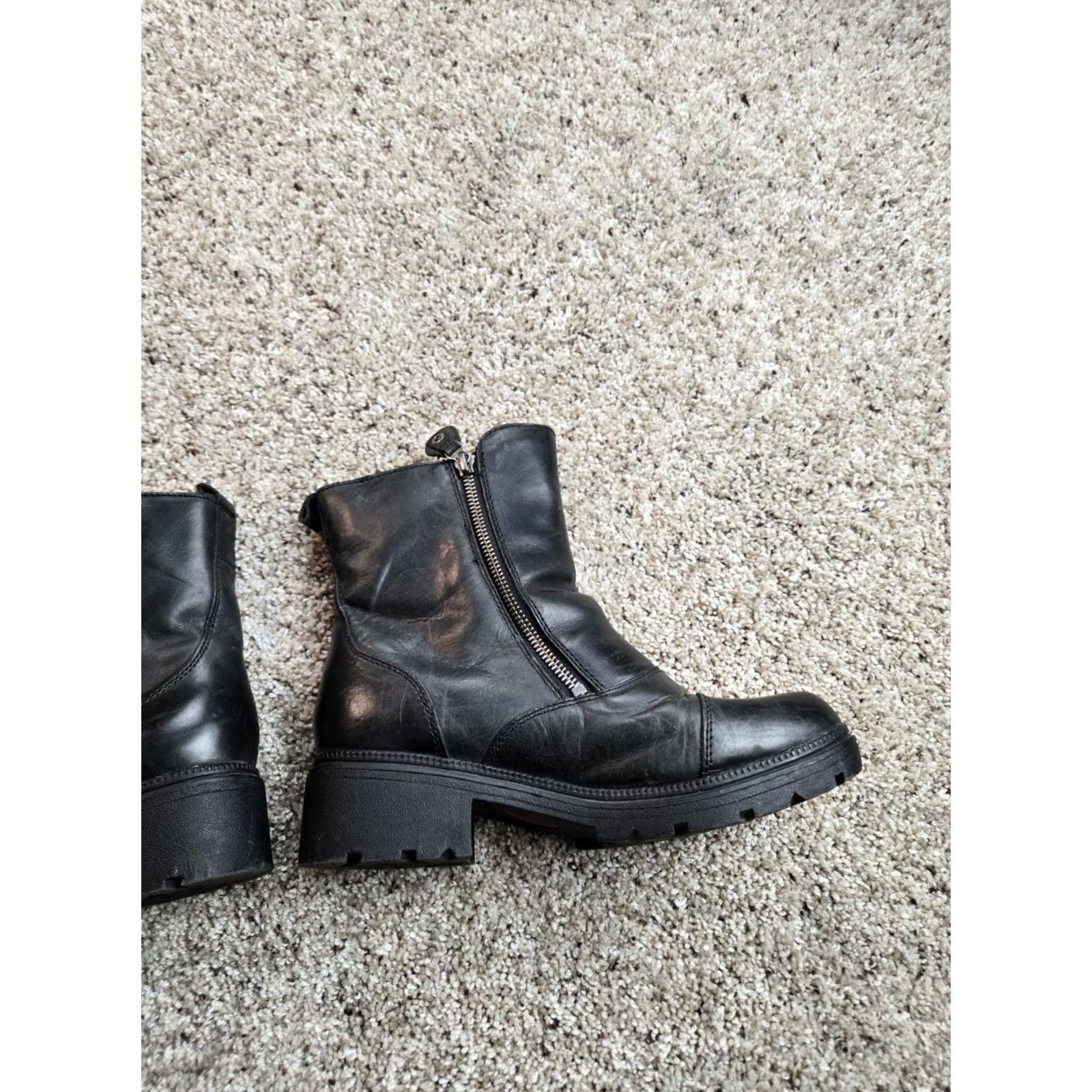 Harley Davidson VINTAGE Harley-Davidson Amherst Leather Riding Boots Women 8.5 Black Leather D84236 Size US 7 / IT 37 - 5 Thumbnail