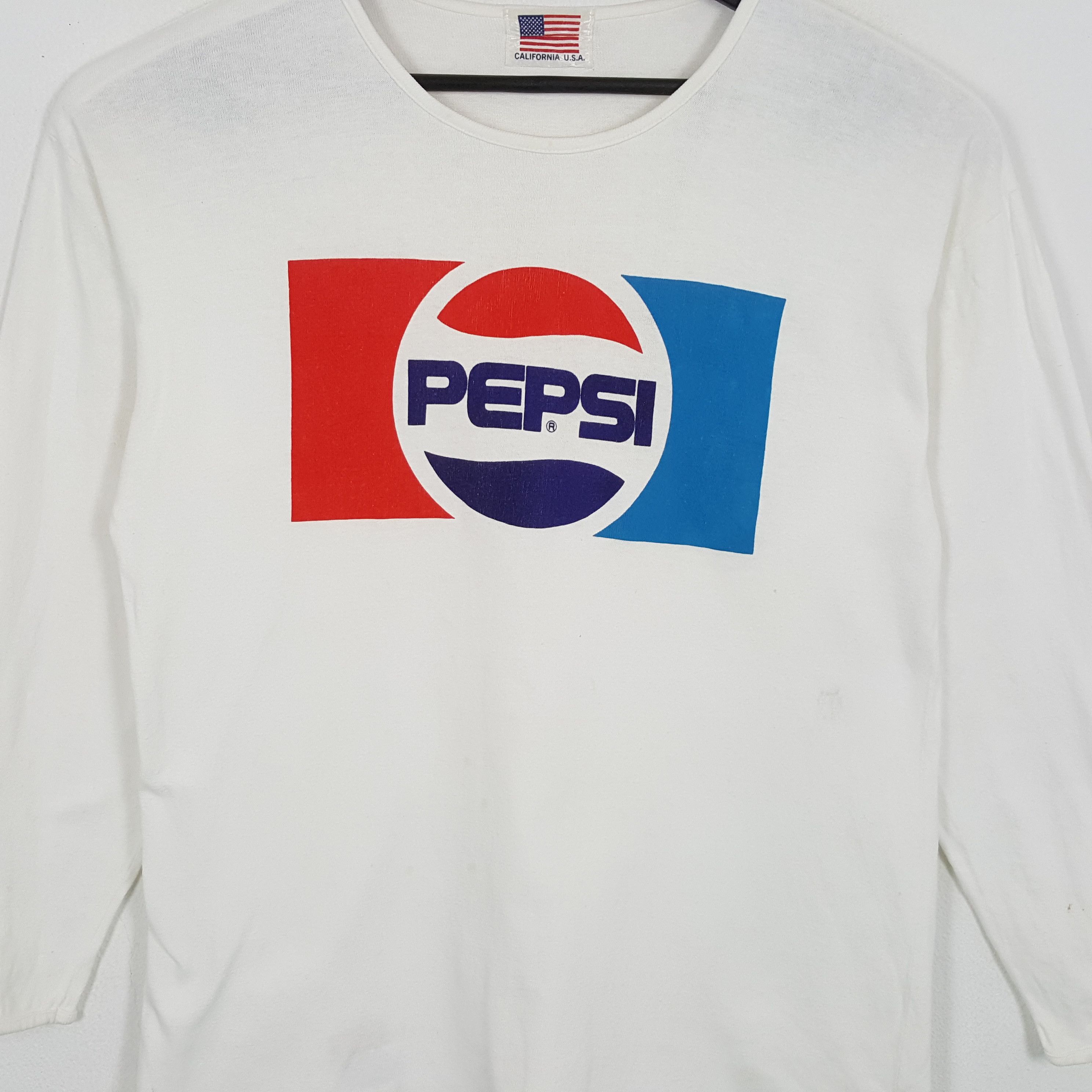 Pepsi × Vintage PEPSI Center Logo Design Promo Style Long Sleeve Tshirt Size US M / EU 48-50 / 2 - 2 Thumbnail