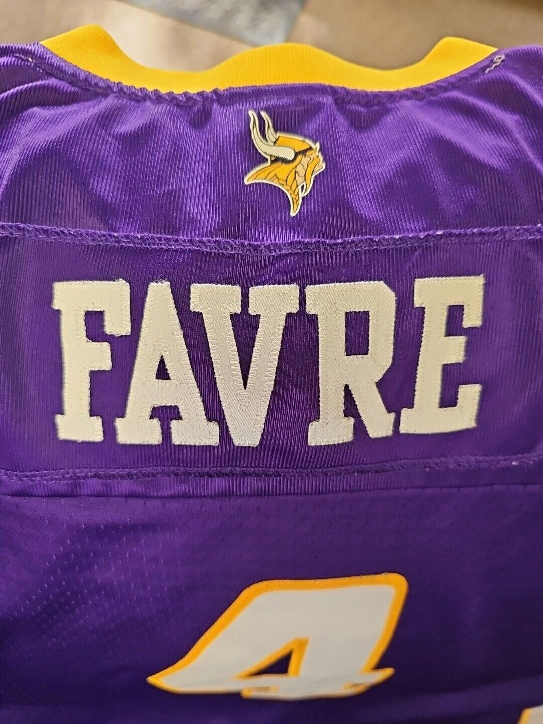Reebok Reebok Brett Favre Onfield Stitched #4 Vikings NFL Youth XL Size ONE SIZE - 9 Thumbnail