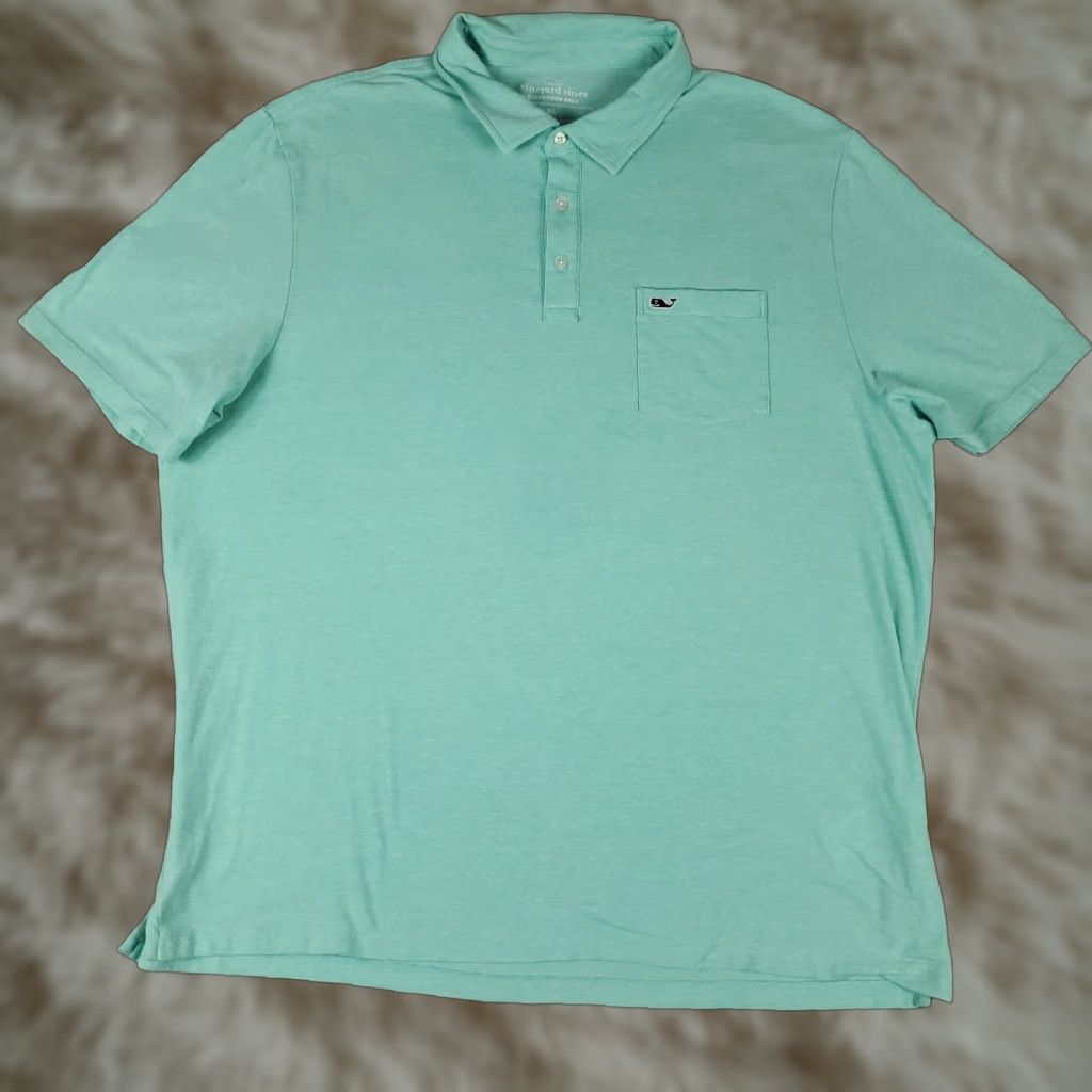 Vineyard Vines VINEYARD VINES Polo Shirt Mens XL Turquoise Cotton Whale Casual Short Sleeve Shirt XL Mens Turquoise Blue Polo Vineyard Vines Mens XL Polo Shirt Size US XL / EU 56 / 4 - 1 Thumbnail