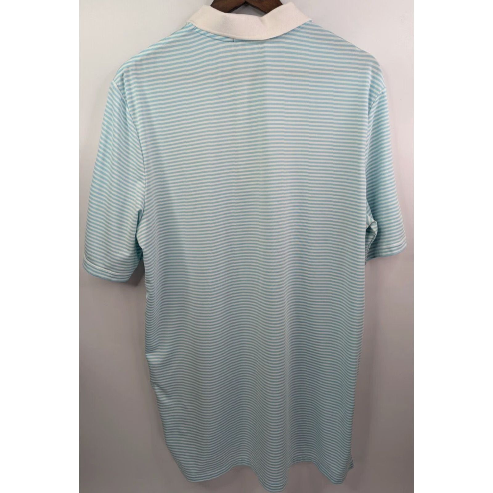RLX Ralph Lauren Ralph Lauren RLX Polo Shirt Adult Mens L White Blue Striped Lightweight Golf Shirt Polo Men Casual Business Wedding Size US L / EU 52-54 / 3 - 4 Thumbnail