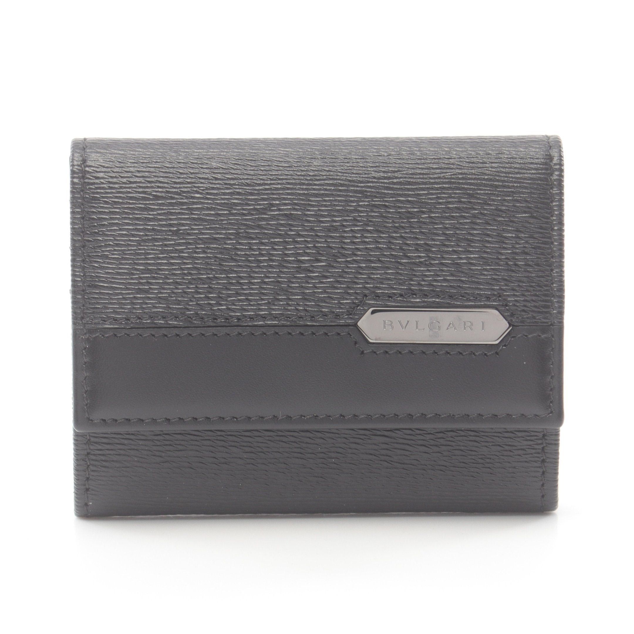Bvlgari Bvlgari Coin Purse Leather Black Size ONE SIZE - 1 Thumbnail