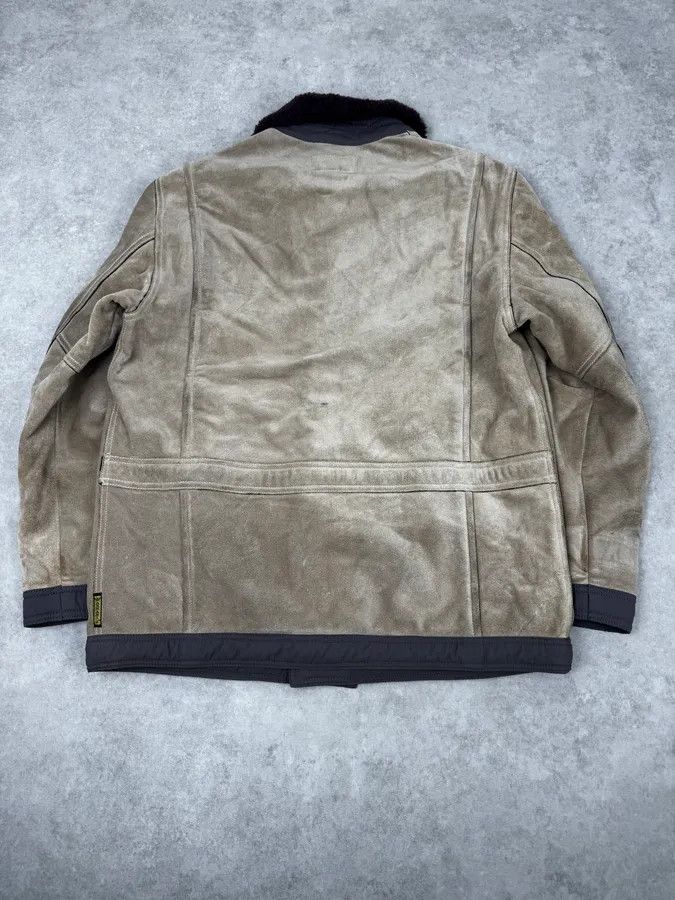 Armani 1990s Armani Beige Shearling Leather Jacket Size US M / EU 48-50 / 2 - 4 Thumbnail